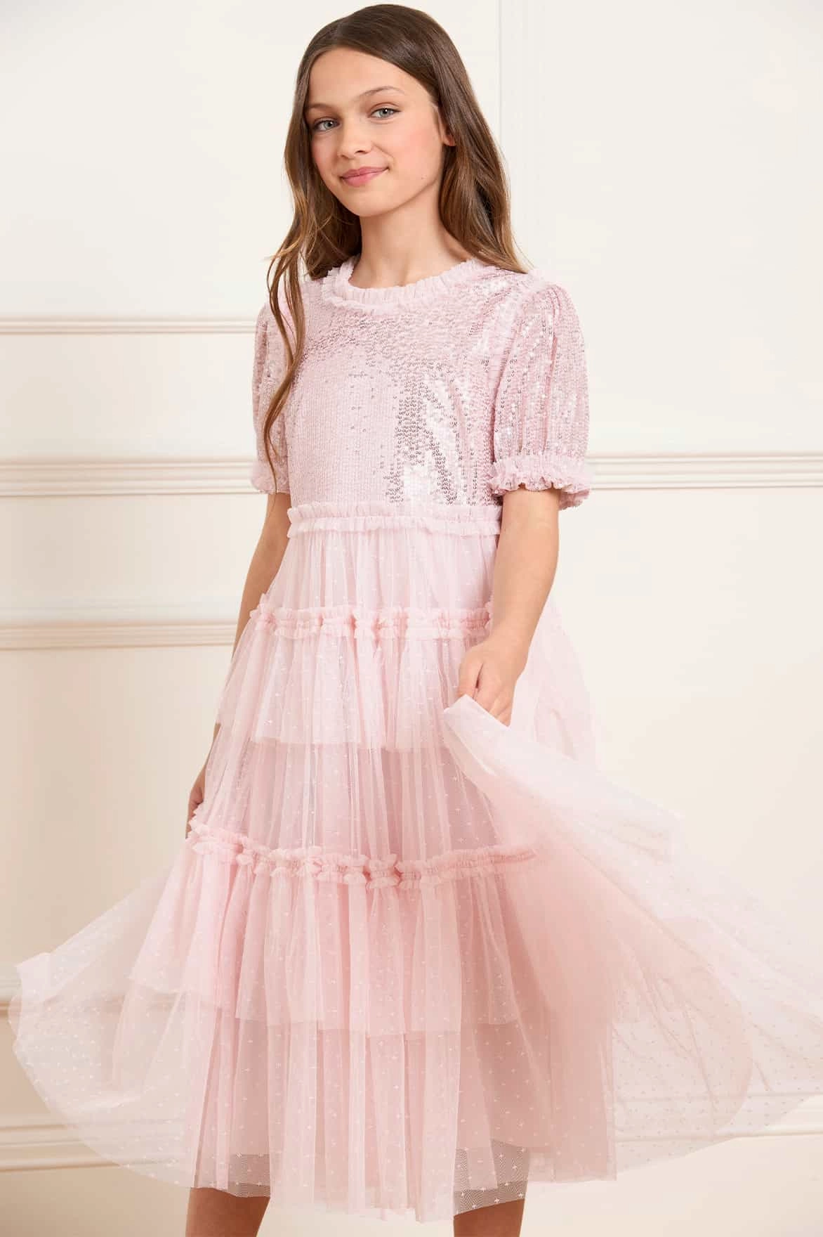 LaserCut Edges Annalise Kids Dress