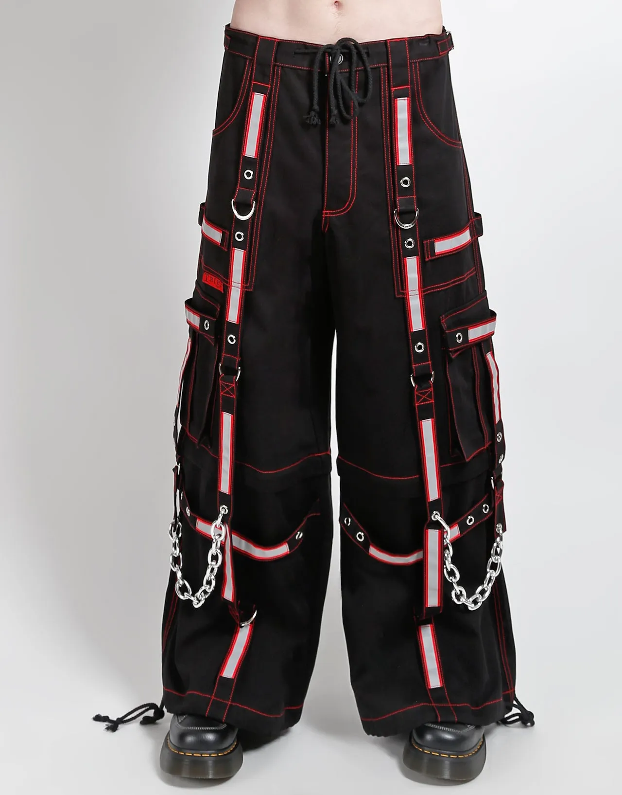 Sleek Waist Cozy Style REFLECTOR DARKSTREET PANT RED