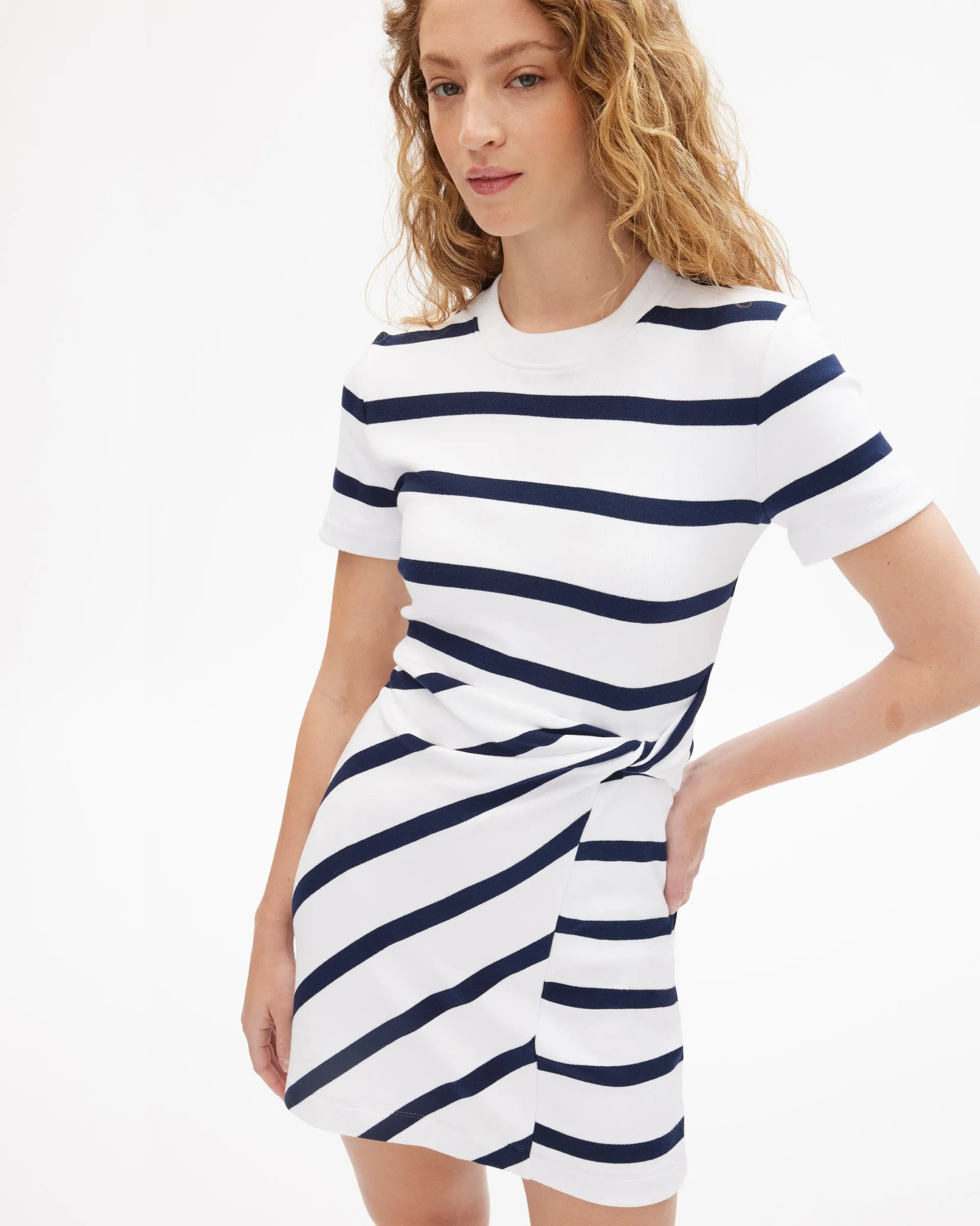 Ultra Fine Gauge Year Round Short Striped Cody Dress