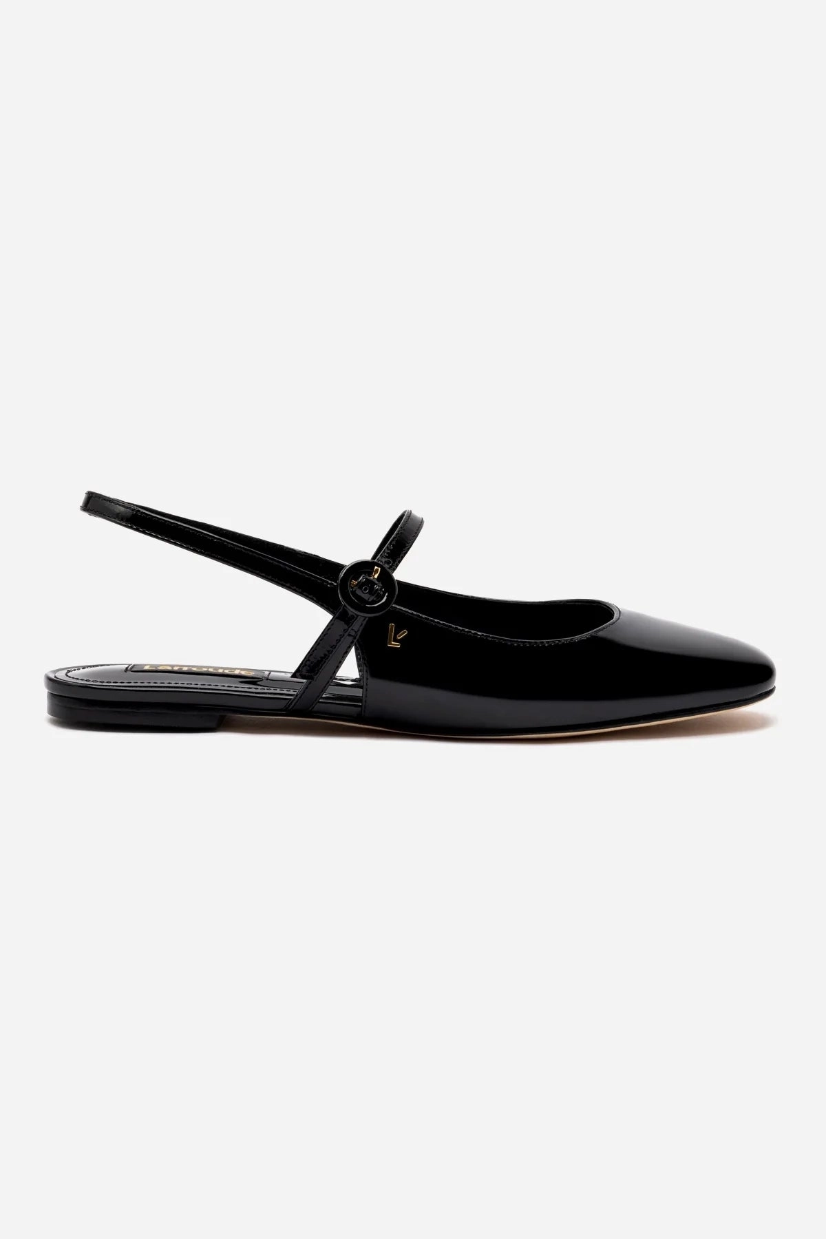 Frost Safe Breathable Inner Sleeve Georgina Ballet Flat In Black Patent Leather