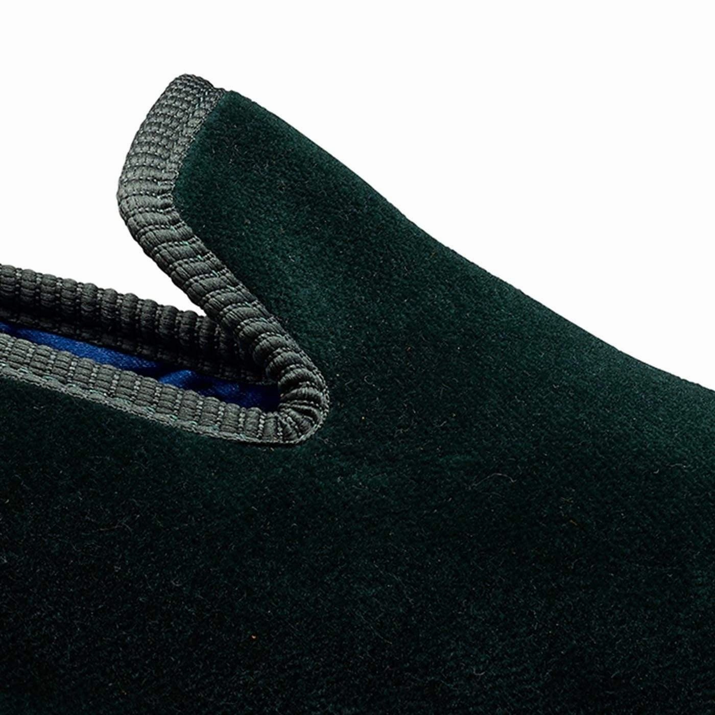 Plain Albert Green Velvet Work Ready Flex grooves