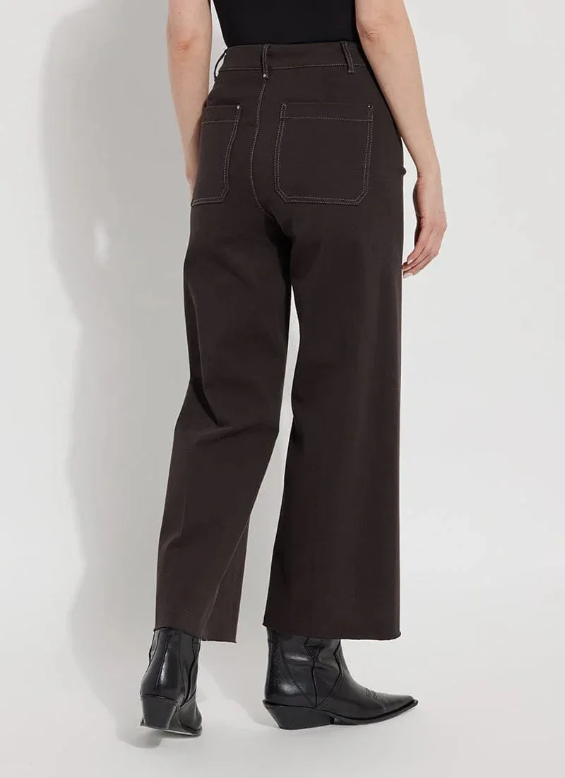 Lysse Erin Hi Waist Wide Leg Denim Pant in Double Espresso Comfortable clothing