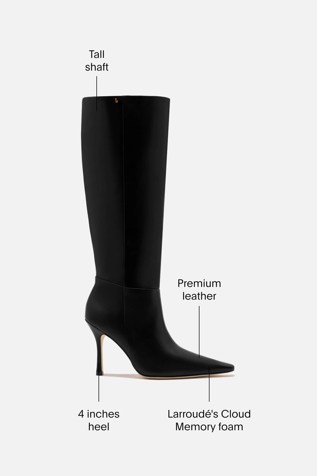 Carine Boot In Black Leather Magic Mood material