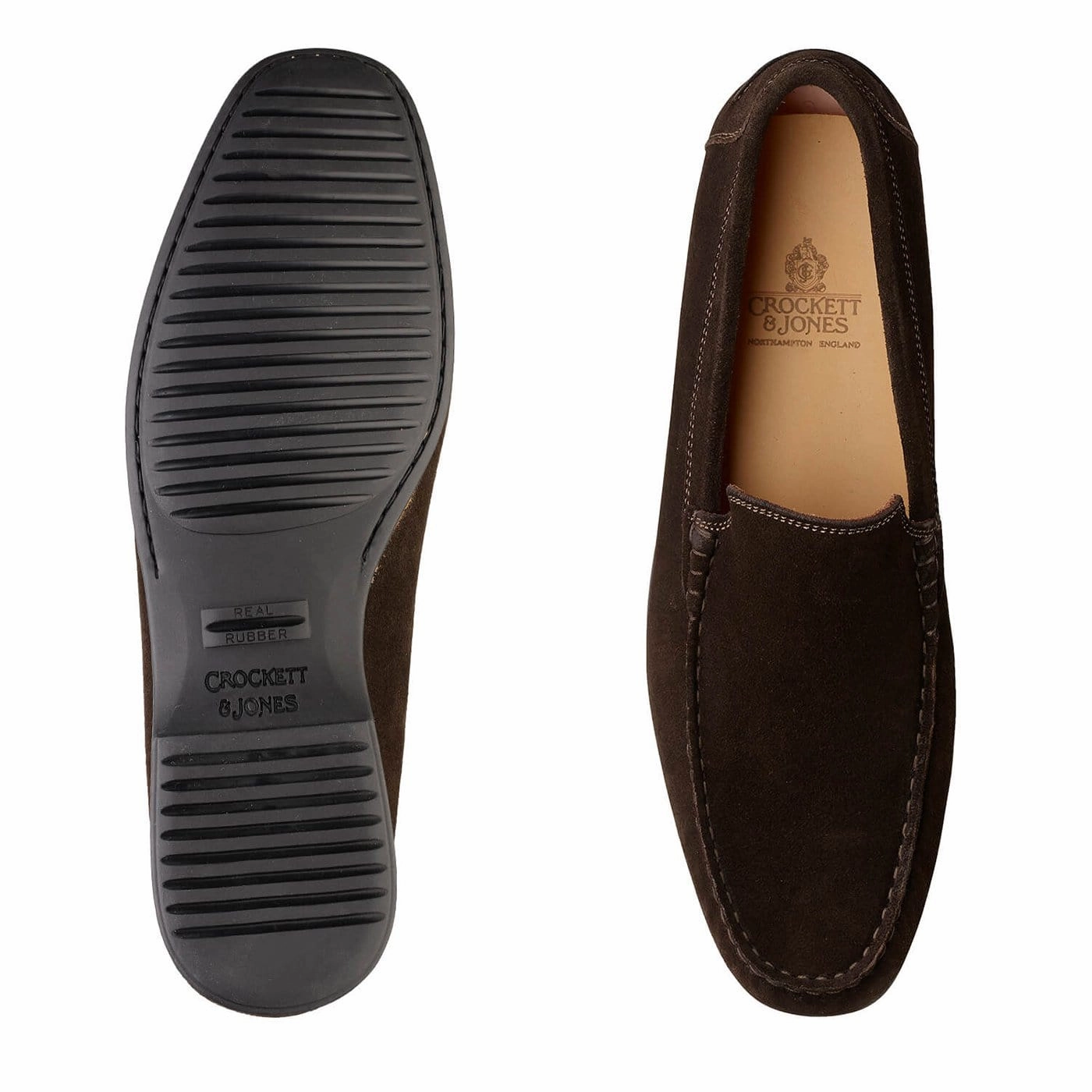 Roma Dark Brown Suede Clear Glow