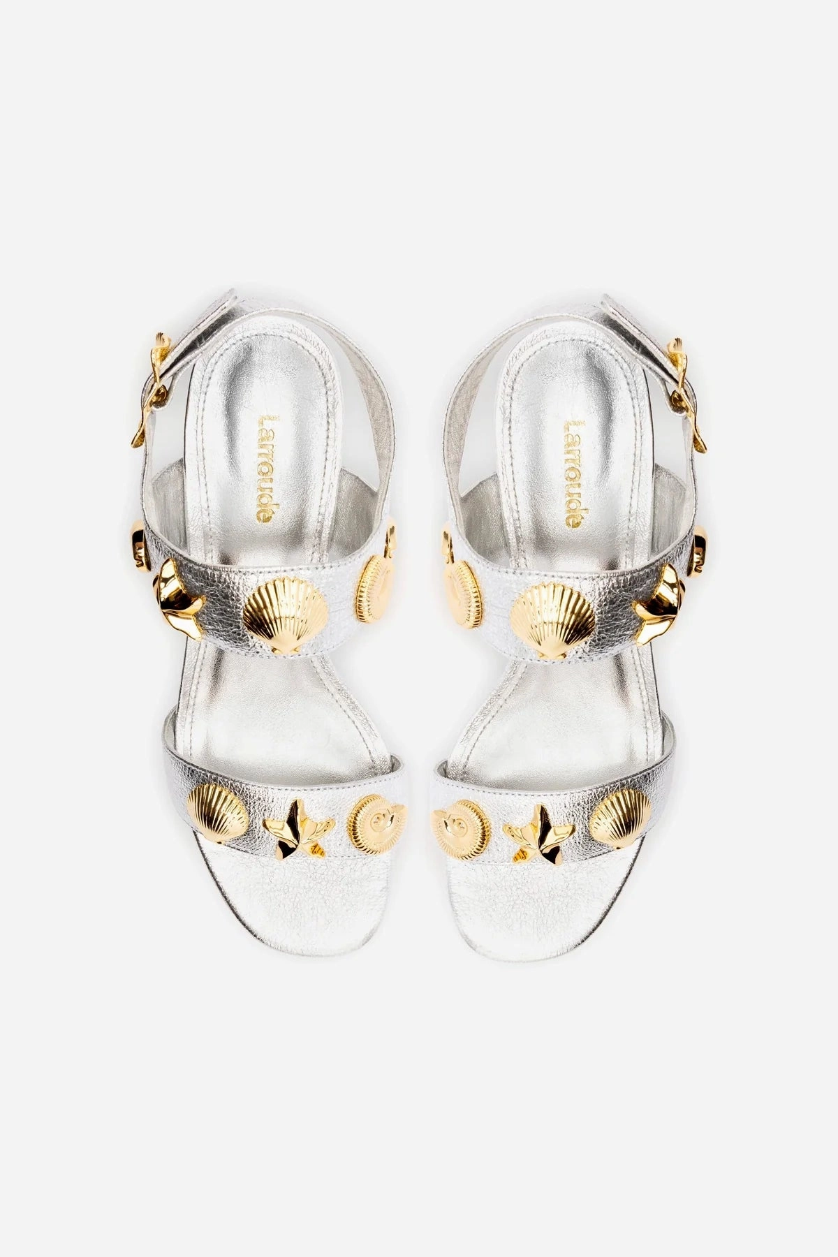 Madison Block In Silver Metallic Leather Pearl Shine Kick Power