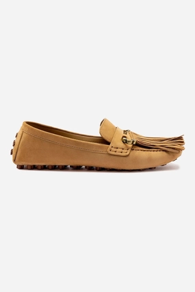 hook and loop closure Joy Mocassin In Peanut Suede
