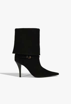 Classy Heels Rudy Buckle Suede Bootie