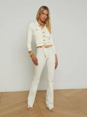 Smart Casual Essential Piece Ruth High Rise Straight Raw Hem Macadamia