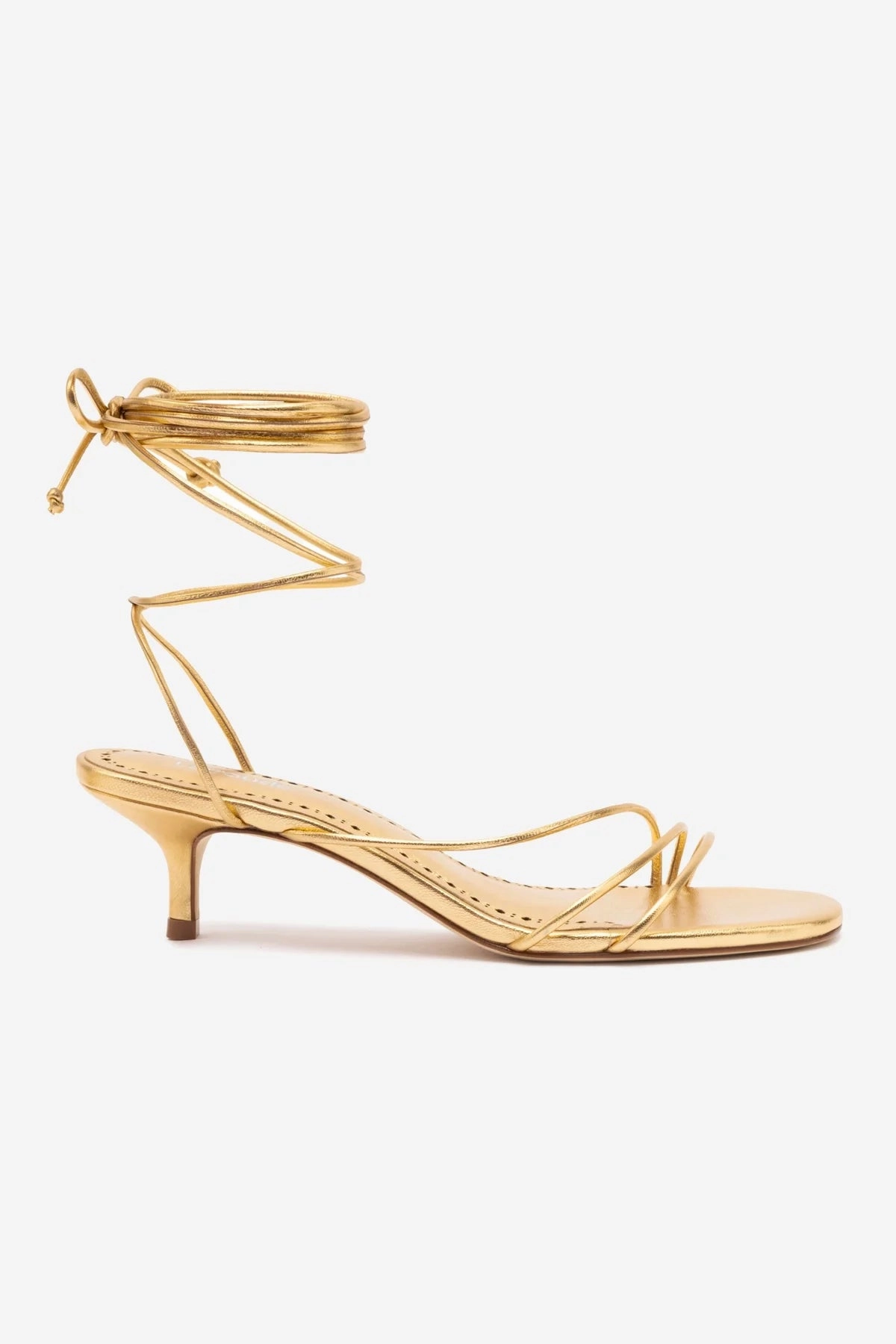 Cold Safe Sara Sandal In Gold Metallic Leather
