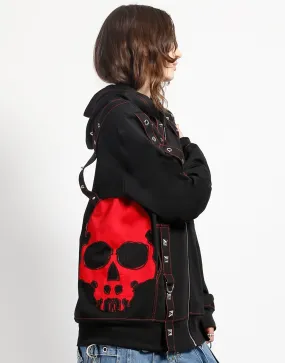 Microfiber Blended Fabric Flatlock Seams SCARE HOODY RED