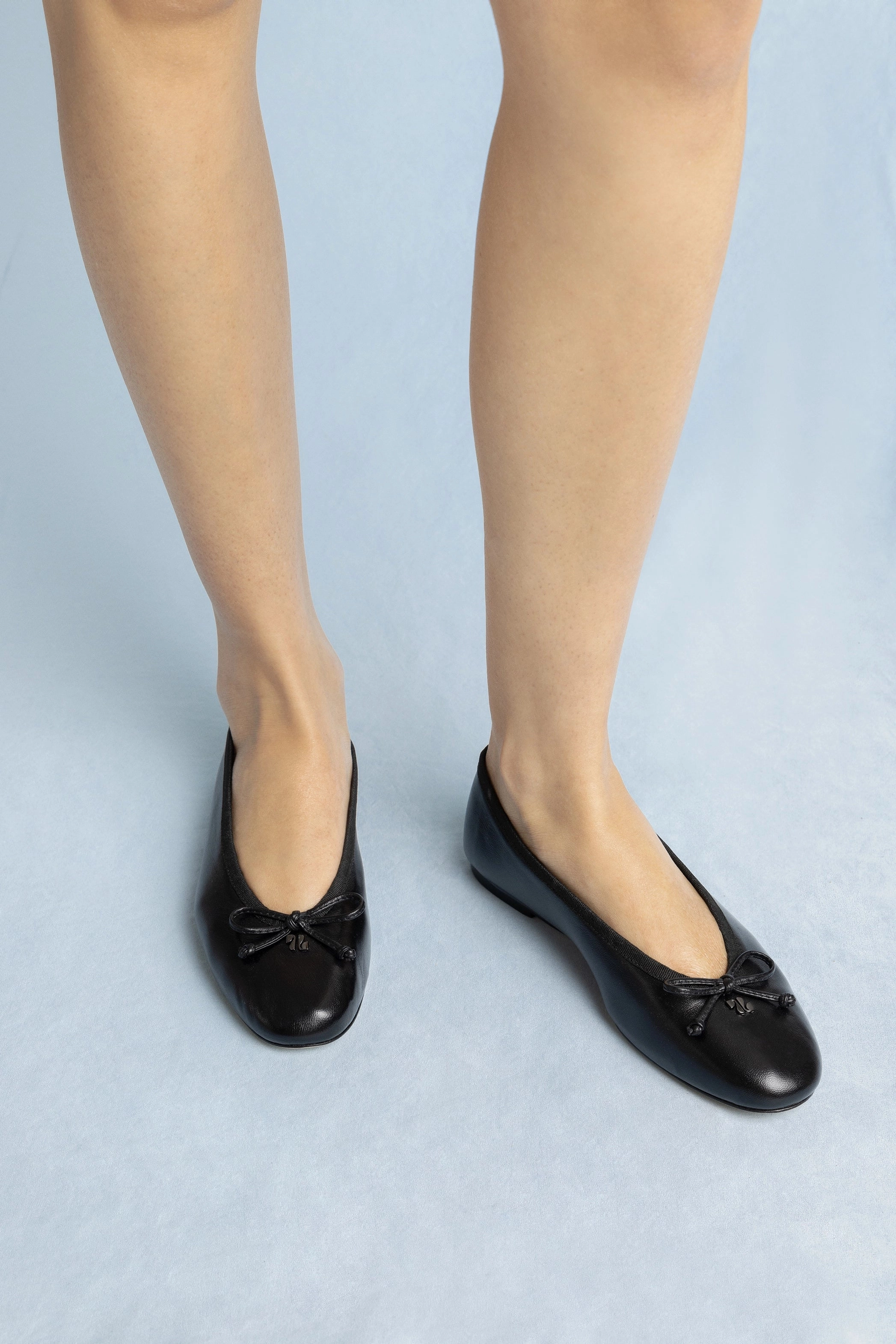 Buckle Fit Pavlova Ballet Flat In Black Leather