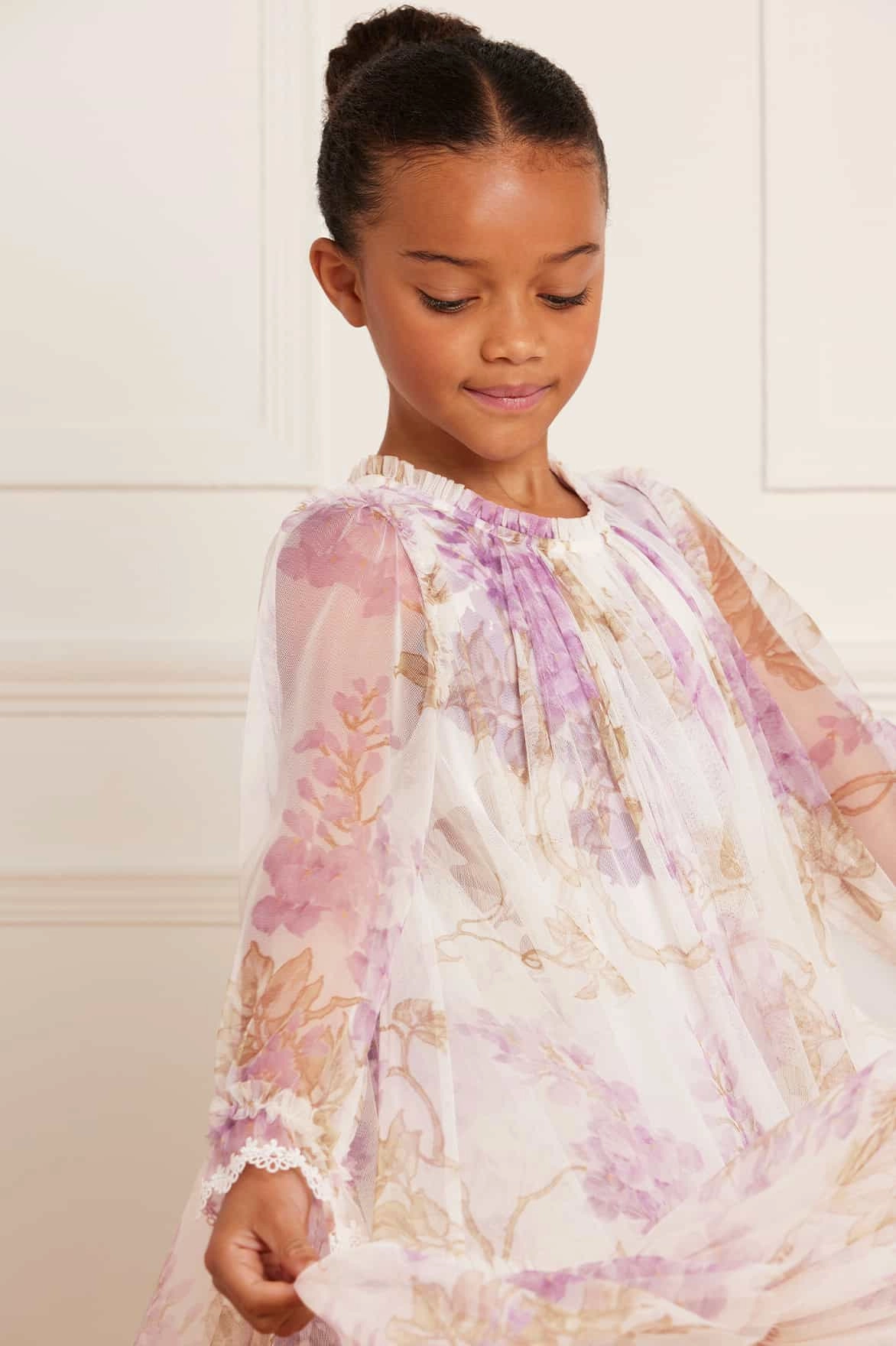 Wisteria Long Sleeve Kids Dress MinimalistStyle Casual Style