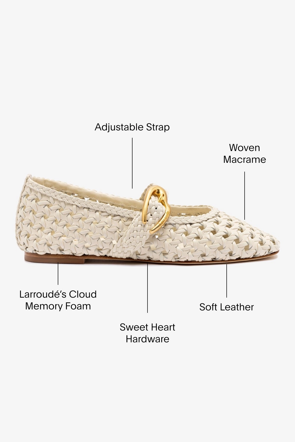 Verona New Macrame In Ivory Leather Agile Fit