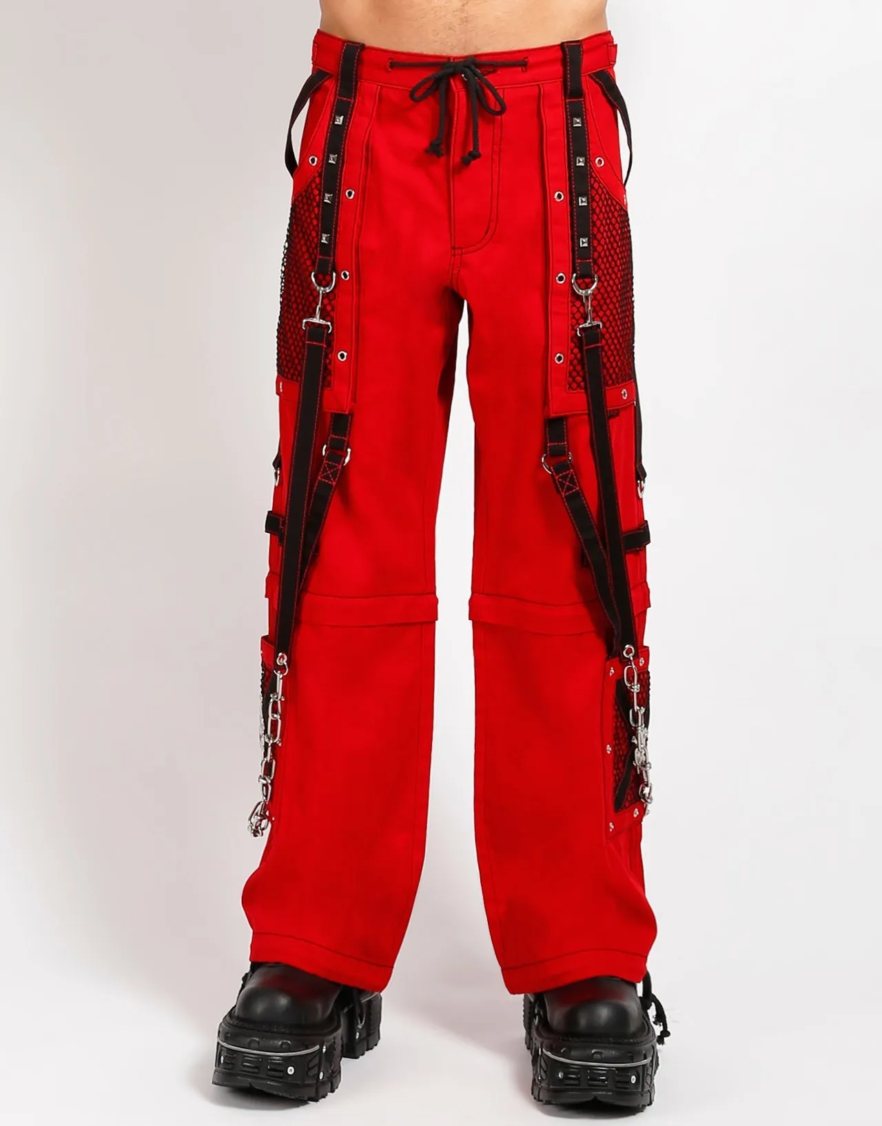 Embroidered Detail SYMBOL PANT RED