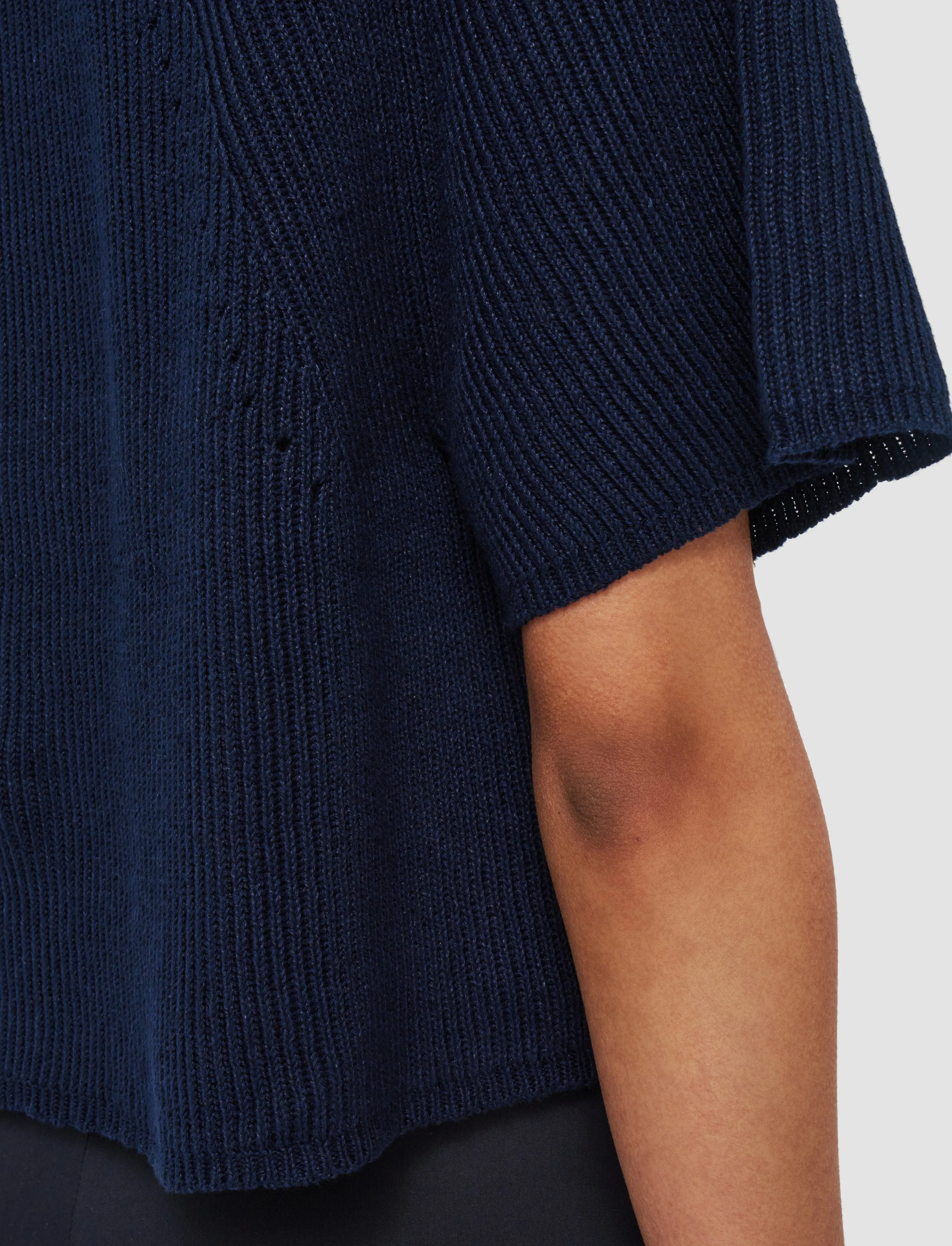 Linen Blend Knit Top Home Outfit