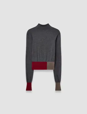 Overlay Cashair Mock Neck Jumper Classic Appeal