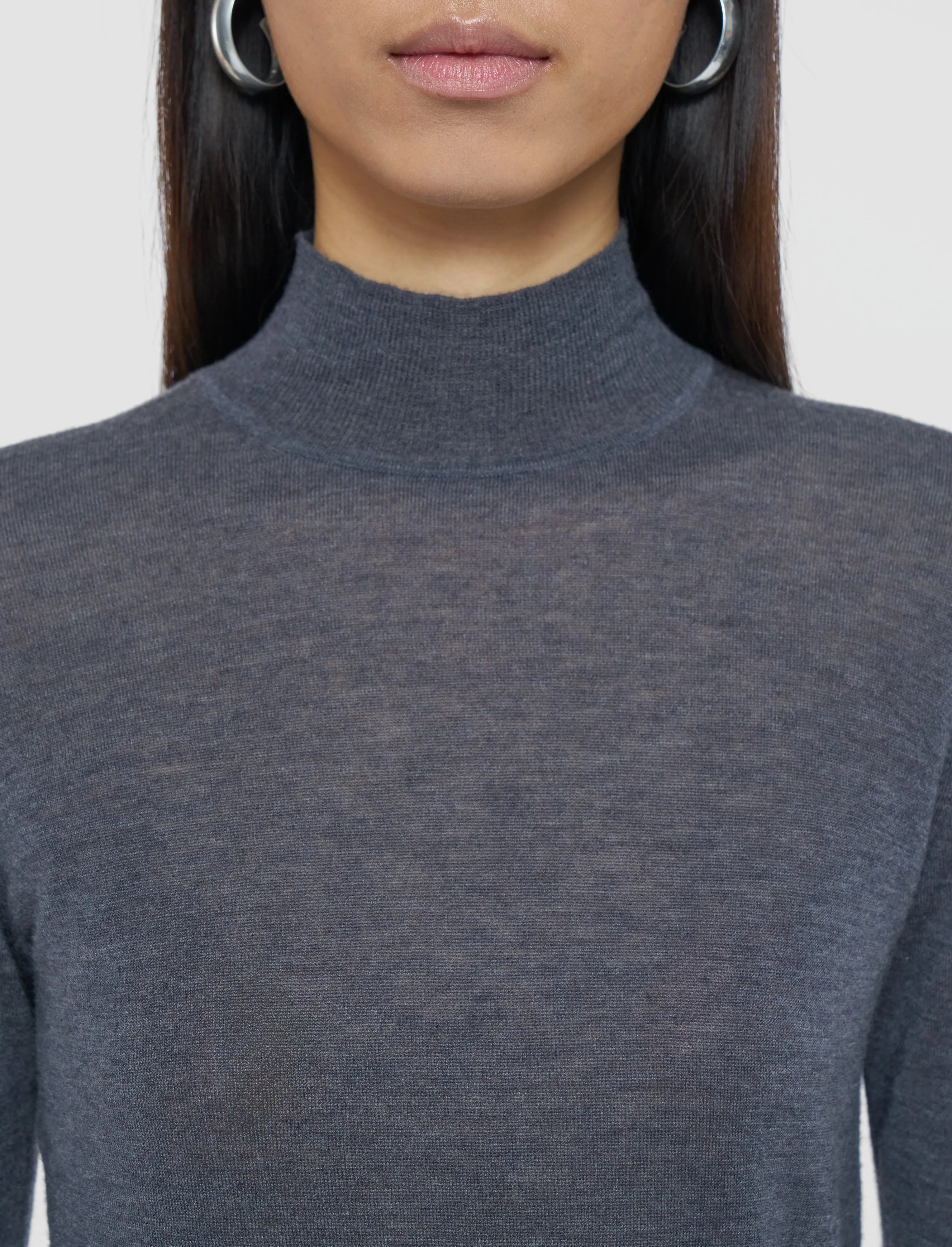 Overlay Cashair Mock Neck Jumper Relaxed casual fit