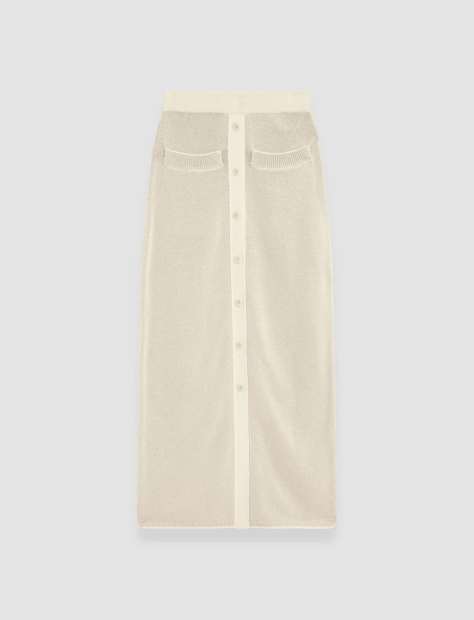 Micro Stripe Knit Skirt ShrinkageResistant Weave Effortless Look