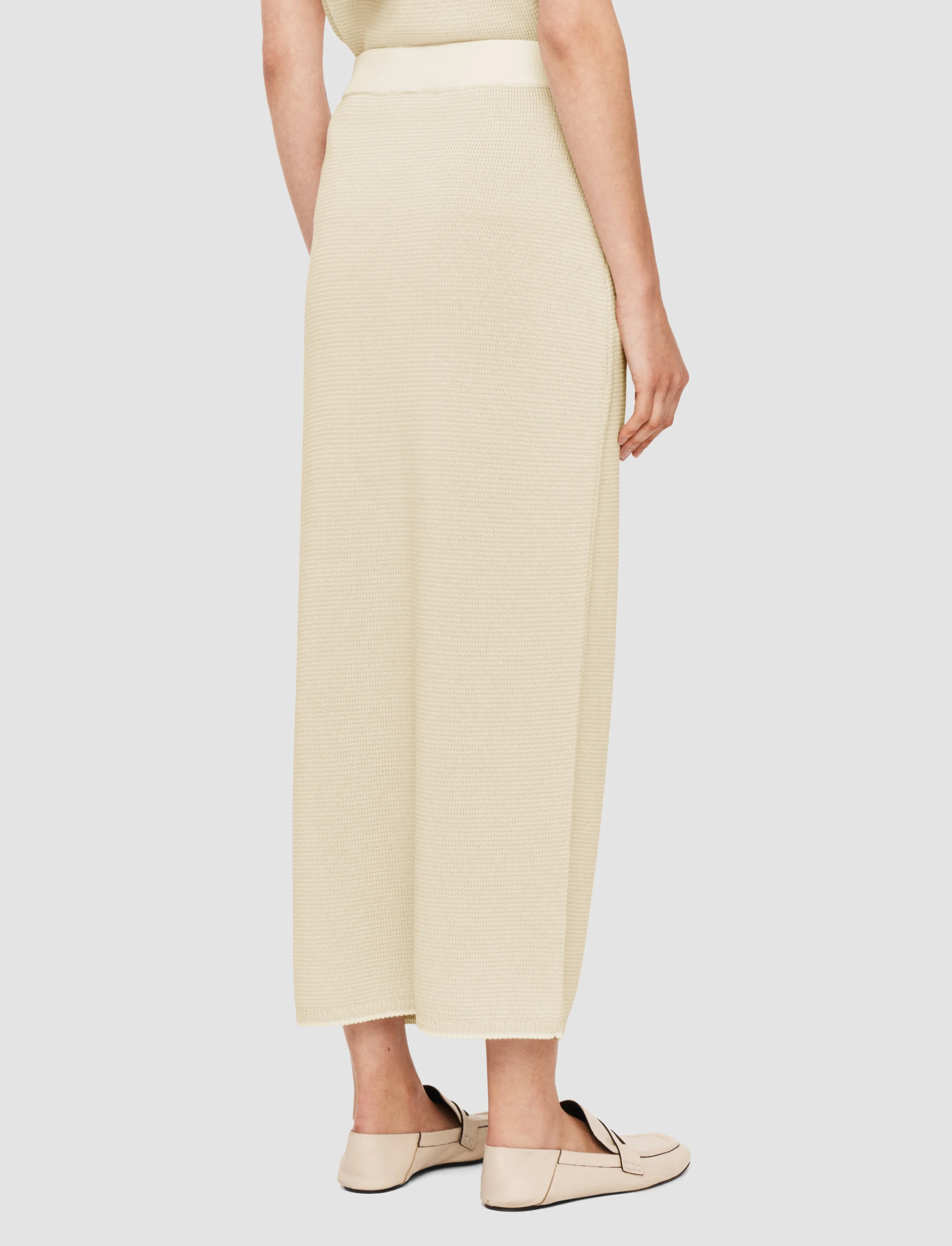 Micro Stripe Knit Skirt Knit Density Options TemperatureRegulating Yarn