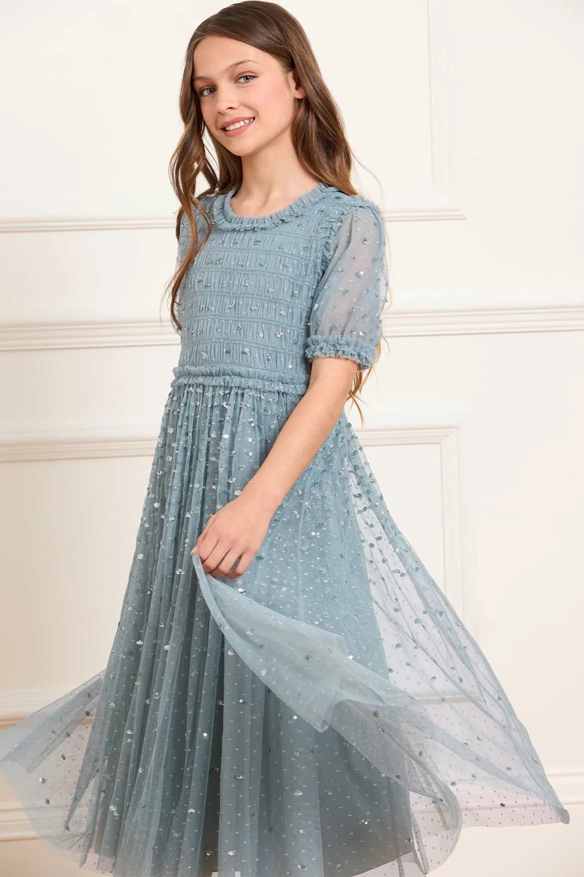 Modern Silhouette Sequin Giselle Kids Dress