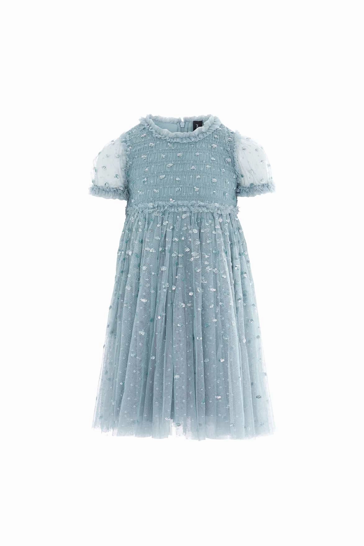 Ventilated Panels Sequin Giselle Kids Dress