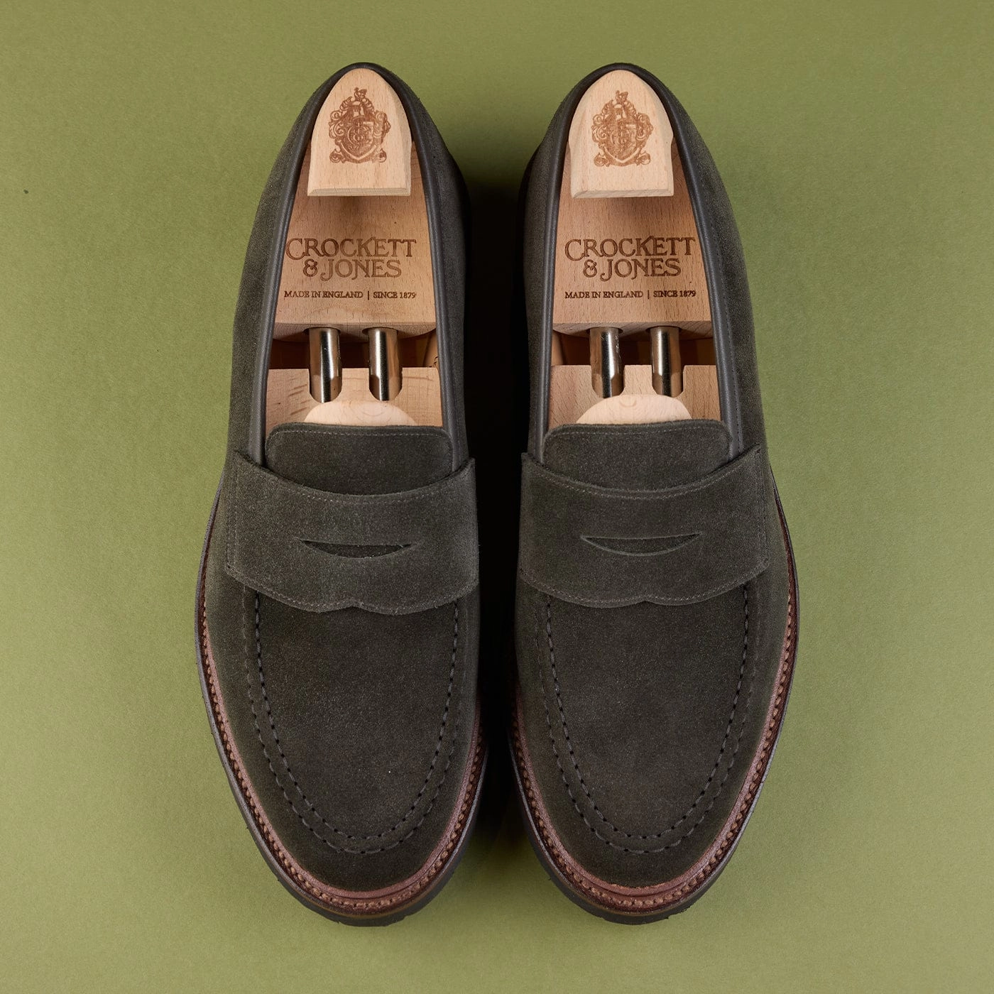 Premium Comfort Shoes Boston 2 Earth Green Suede