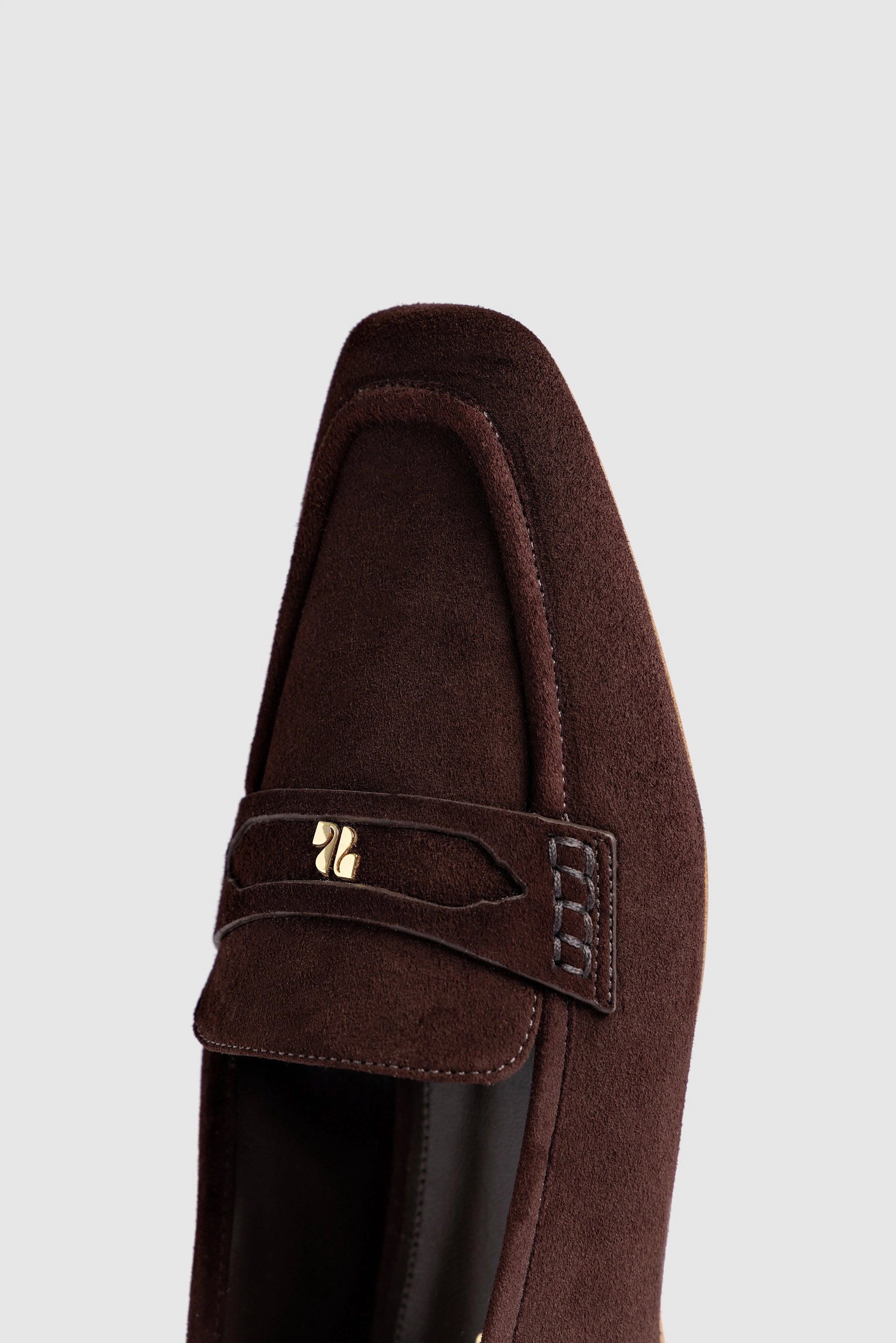 TPU Stability Slim Line Suki Flat Loafer In Brown Suede