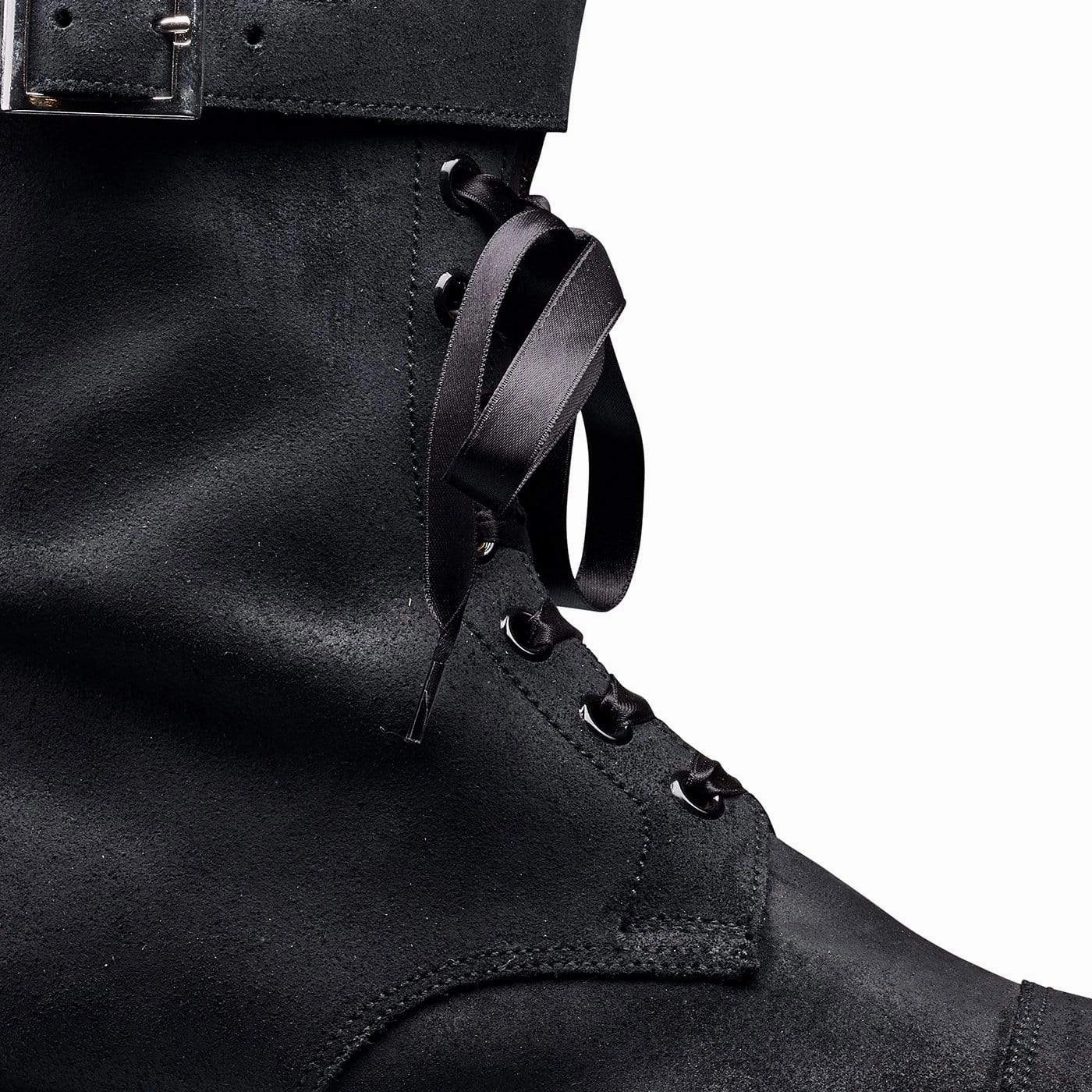 Ella Black Rough-Out Suede Camera Look Street Ball