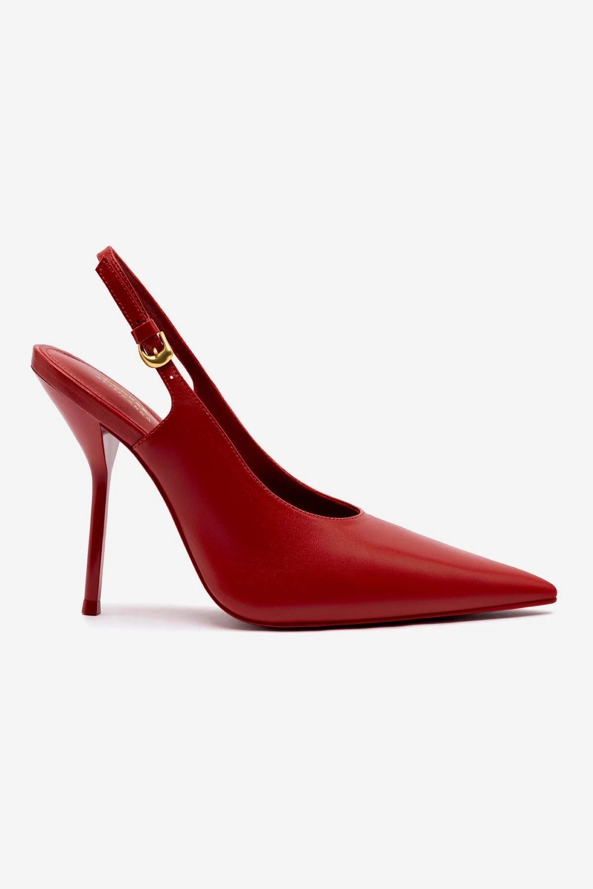 Mind Ease Larroud x Altuzarra Pump In Blood Red Leather