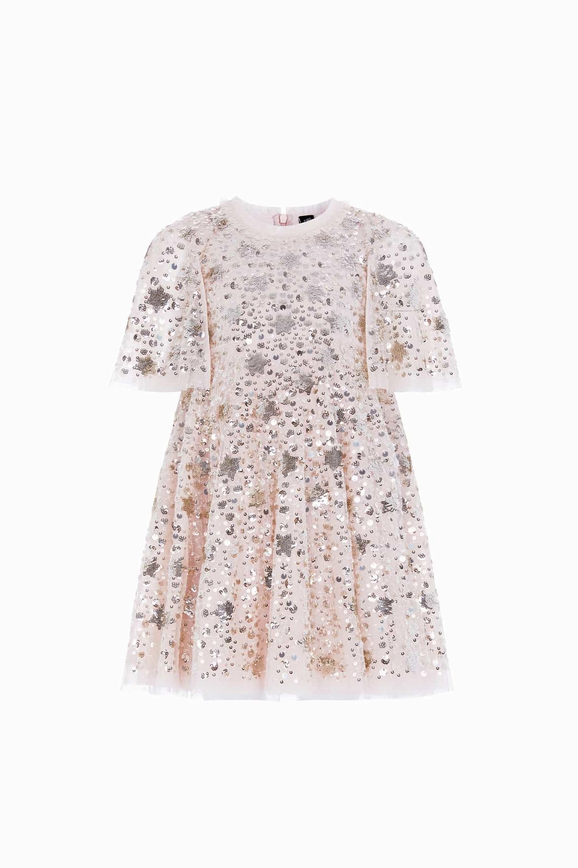 Reverseble Design Shooting Stars Kids Dress