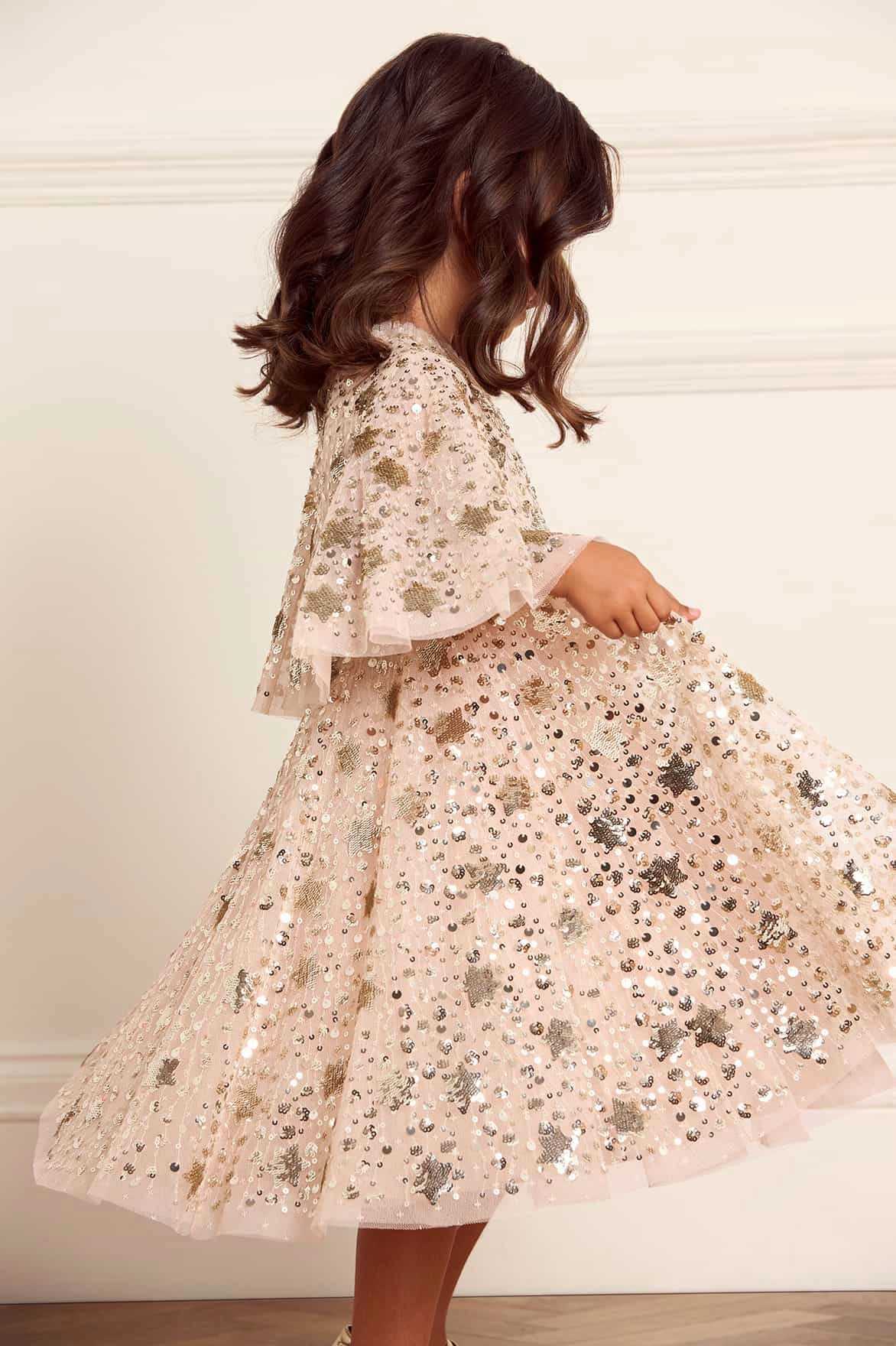 Shooting Stars Kids Dress ReflectiveTrim FrayResistant Fabric