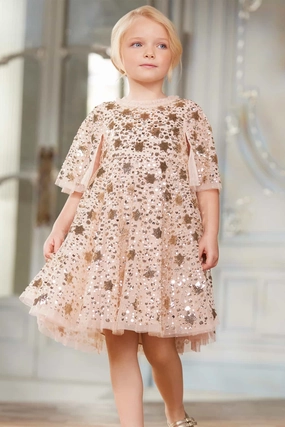 AbrasionResistantFabric Shooting Stars Kids Dress