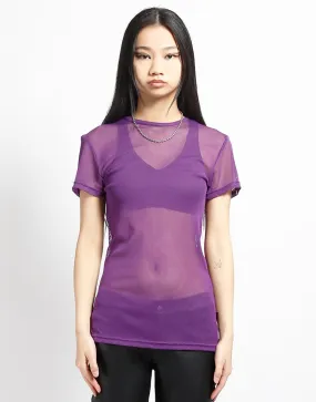 SHORT SLEEVE FISHNET PURPLE Biodegradable material