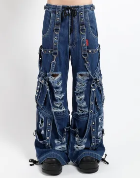 SHREDDER DENIM STRAP PANT INDIGO Durable Material
