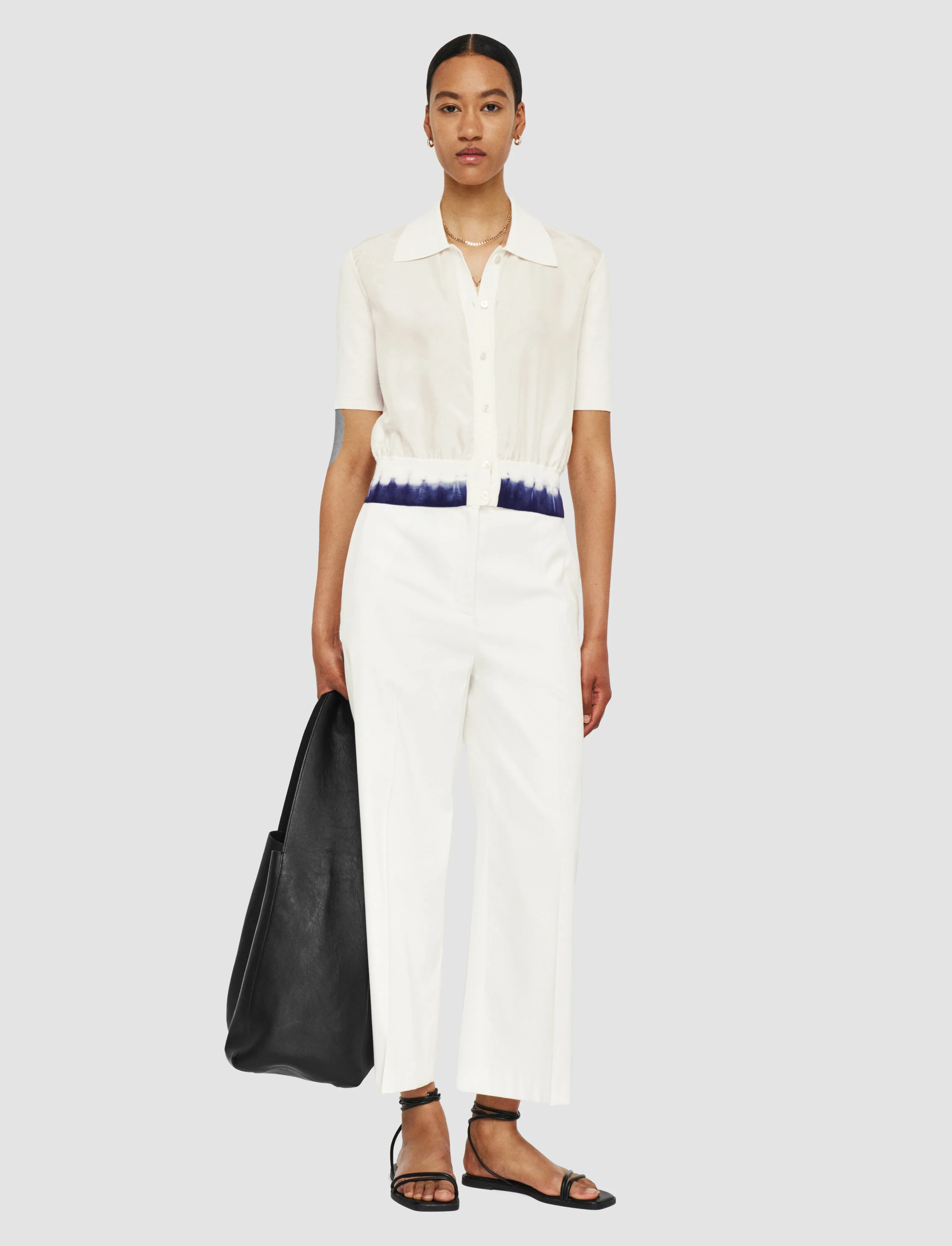 Modern Outfit Silk Cotton Knit Cardigan