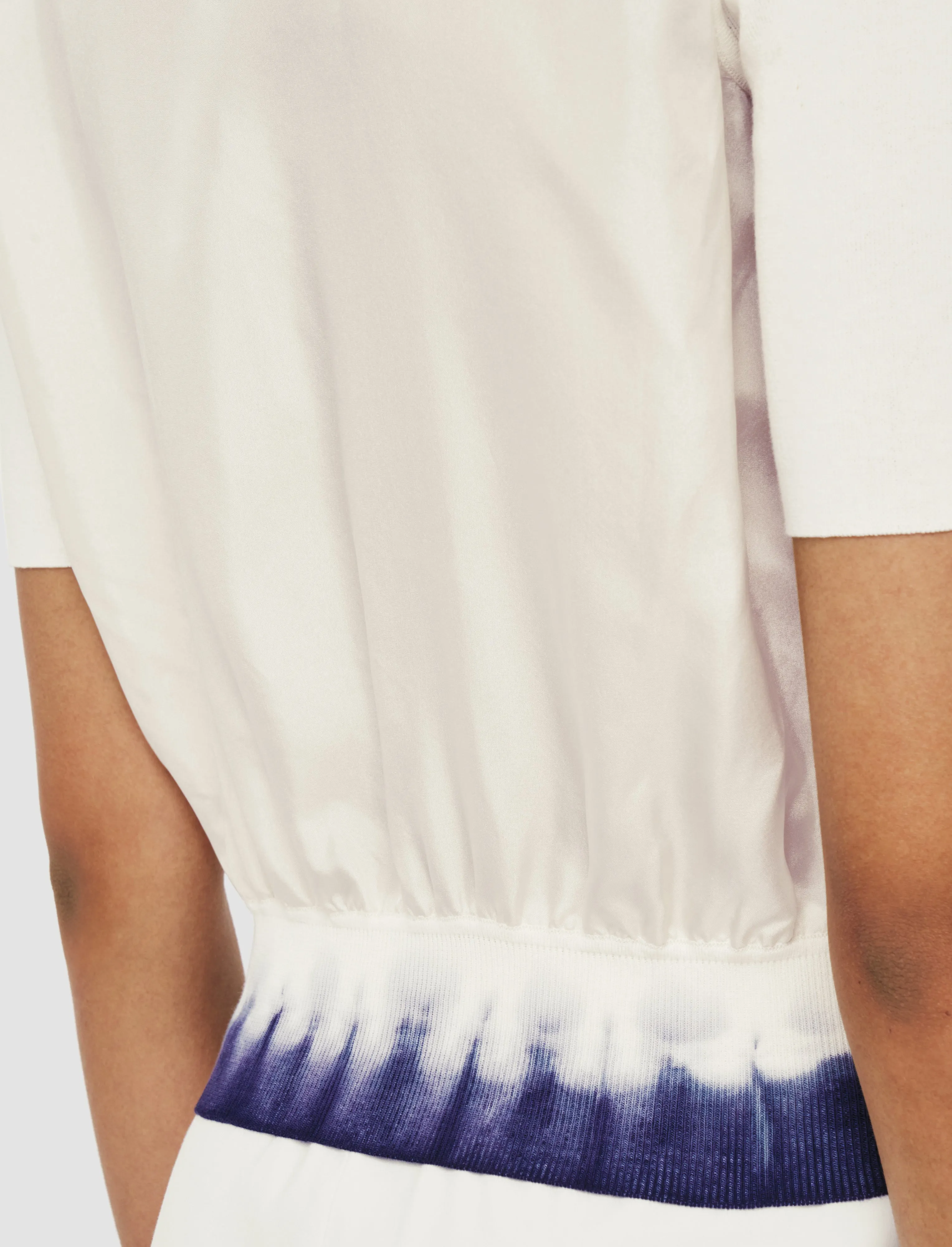 Silk Cotton Knit Cardigan Easy Silhouette