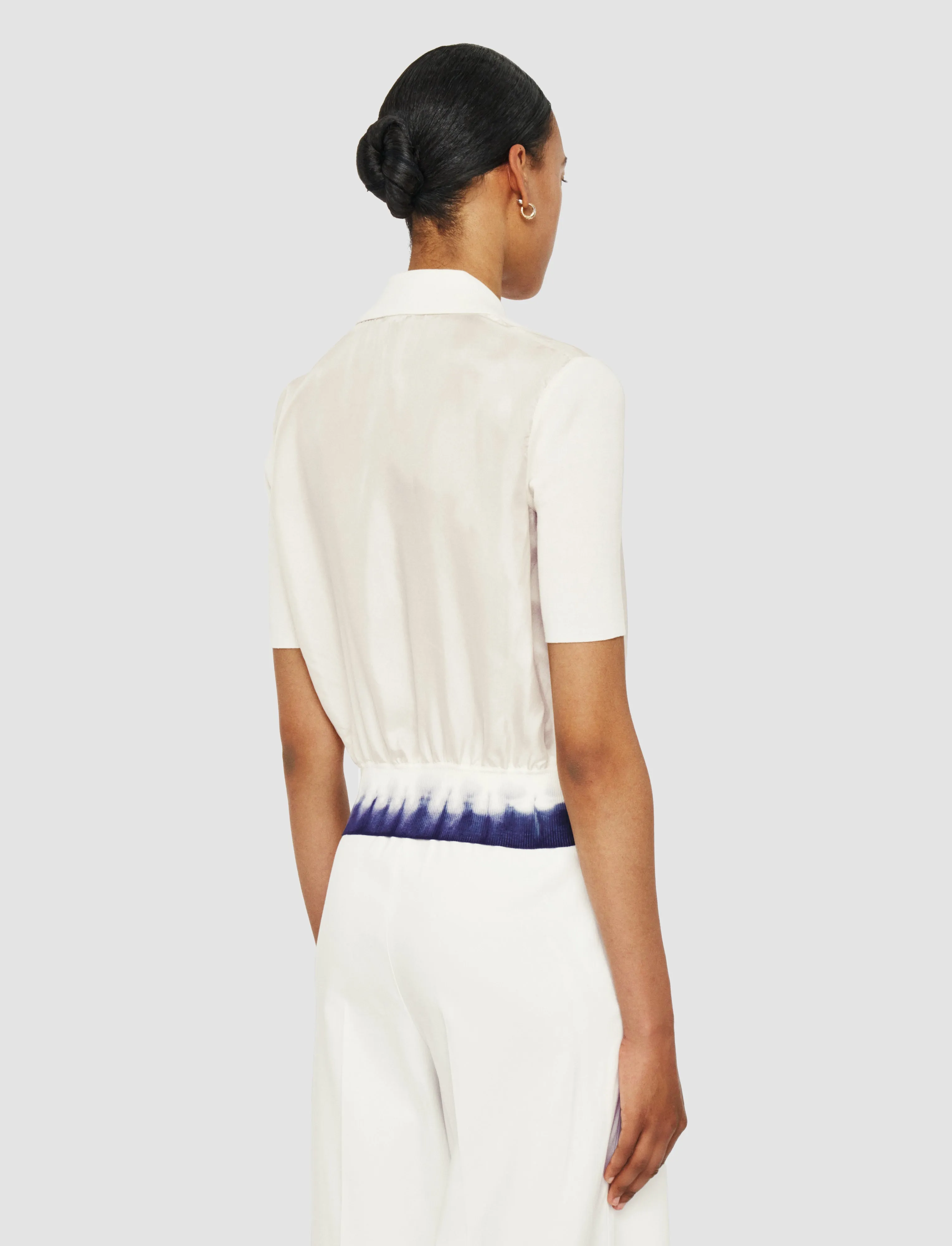 Low Impact Dye Non Chlorine Bleach Safe Silk Cotton Knit Cardigan