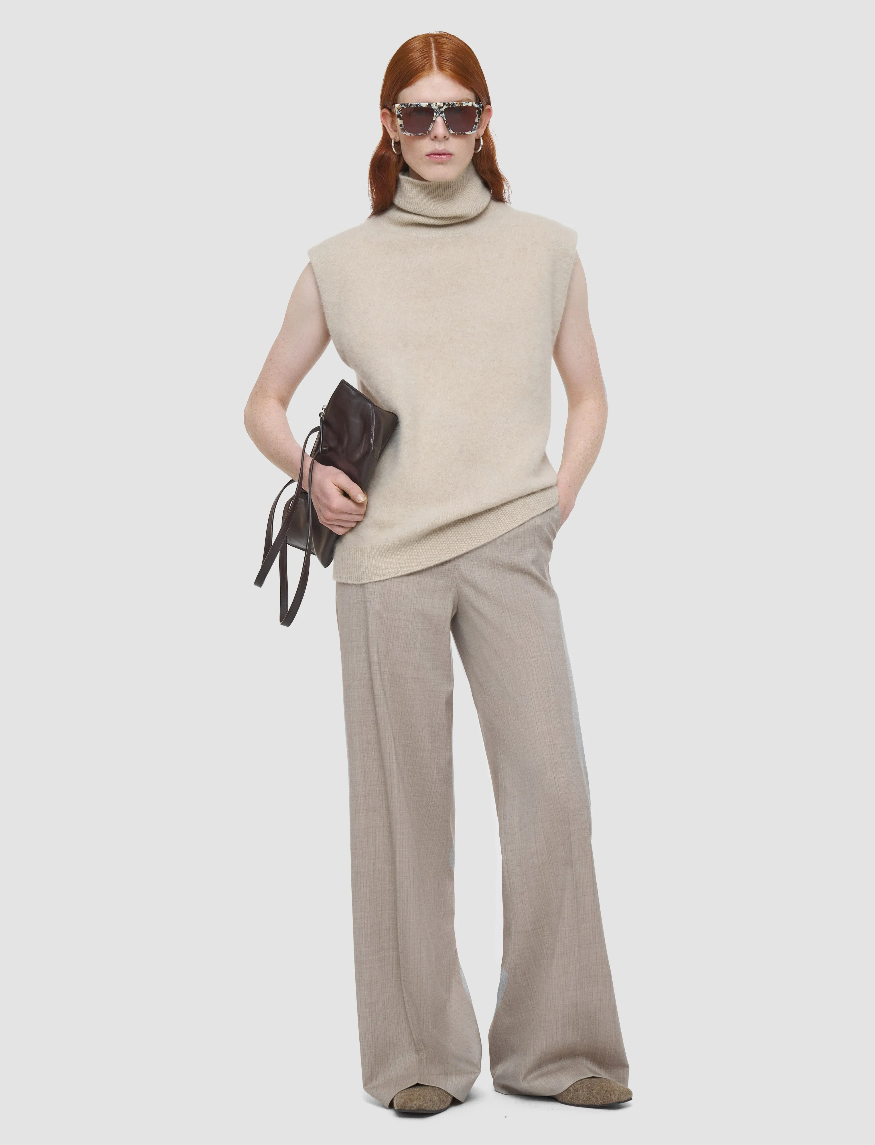 Under Jacket Brushed Cashmere Vest