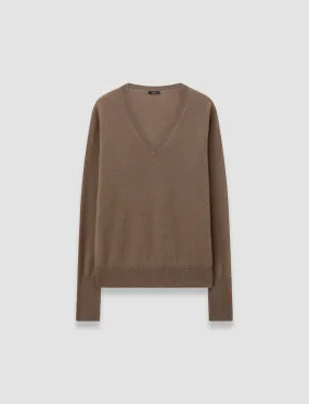 Light Pure Cashmere V Neck Jumper ShrinkResistant Weave Under Cover