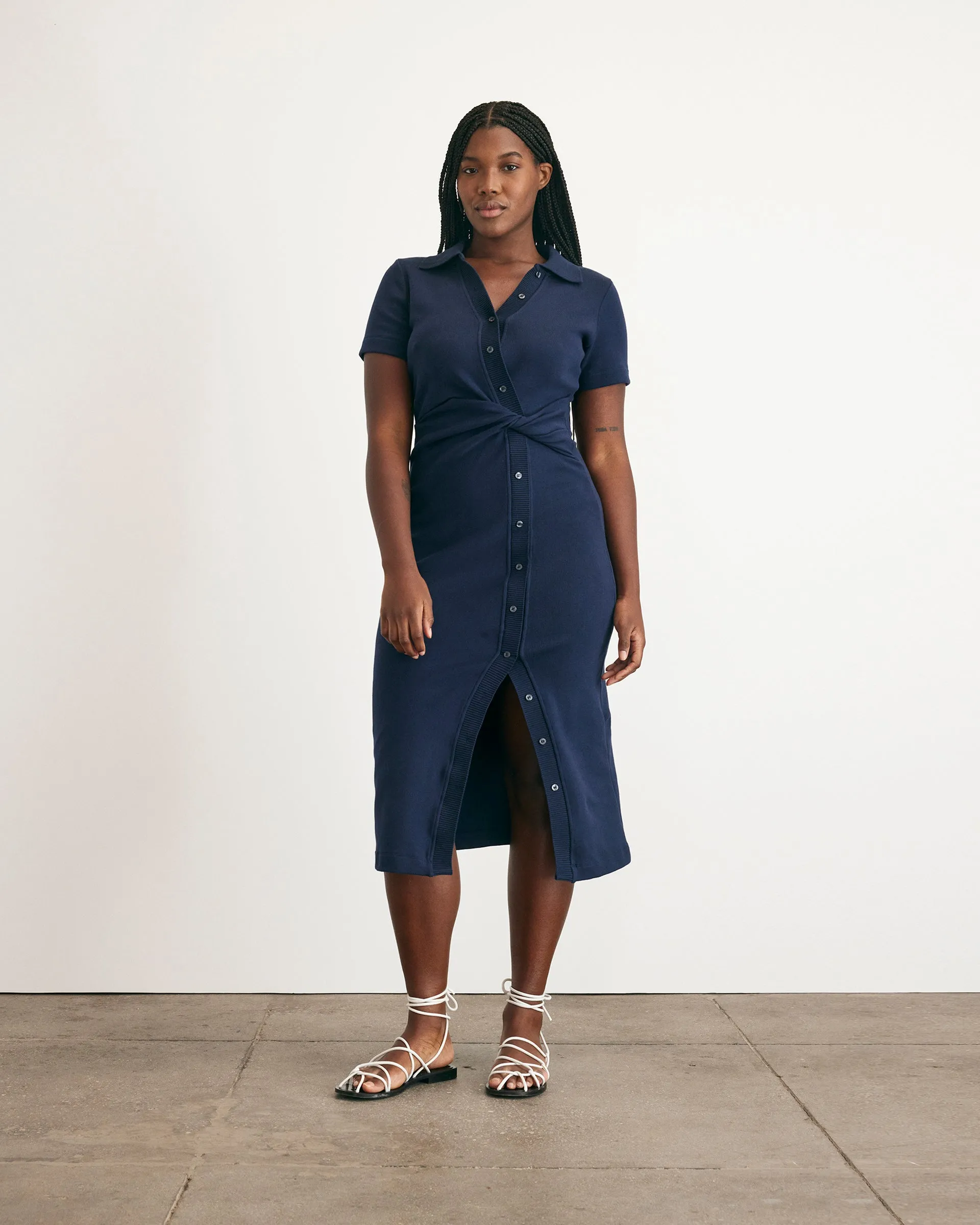 UV Protection No-Fuss Look Short Sleeve Ellicot Dress