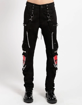 Noise Reduciting Fabric HighRiseWaistband SKULL BONDAGE PANT