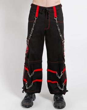 Thermal Regulating Fabric Breath Flex SKULL ZIP OFF PANT RED