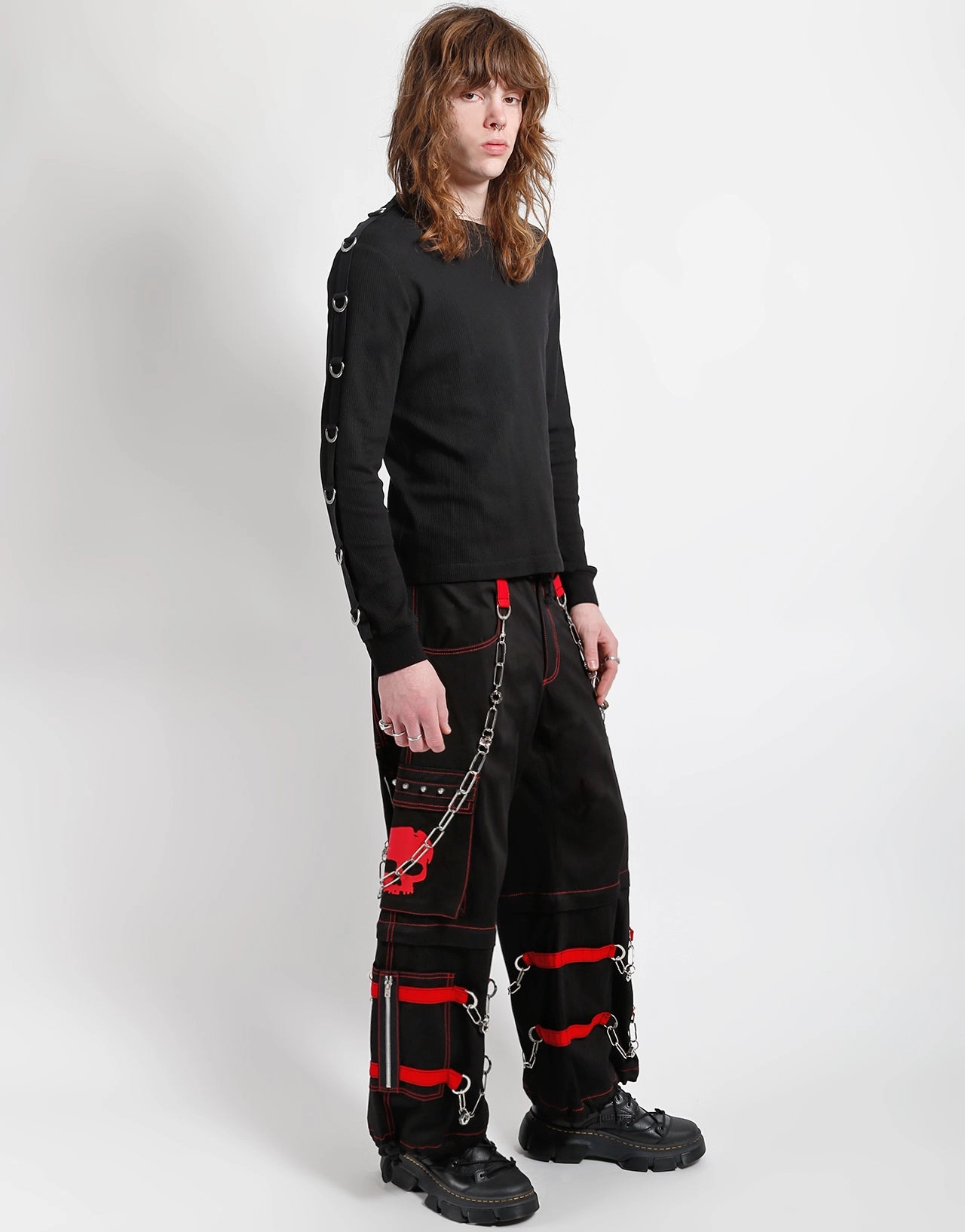 SKULL ZIP OFF PANT RED Compact Pack Comfort Flex