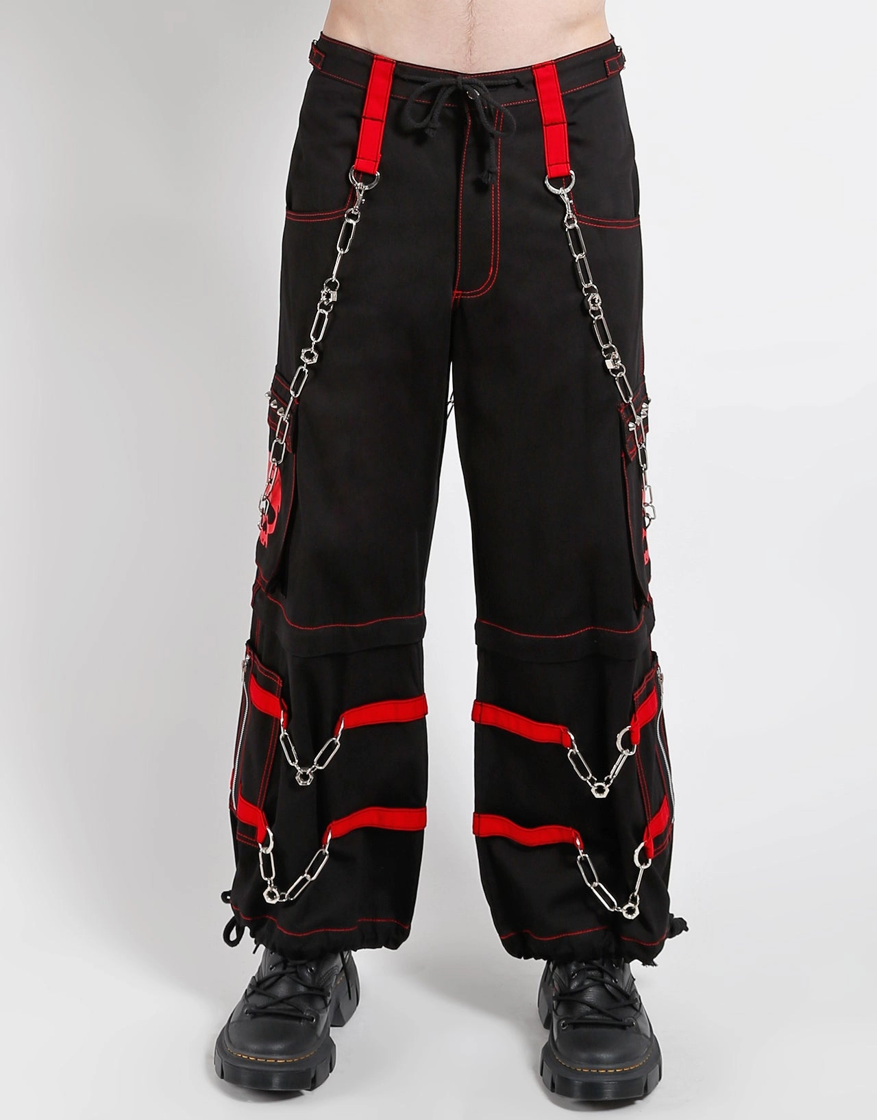 Thermal Regulating Fabric Breath Flex SKULL ZIP OFF PANT RED