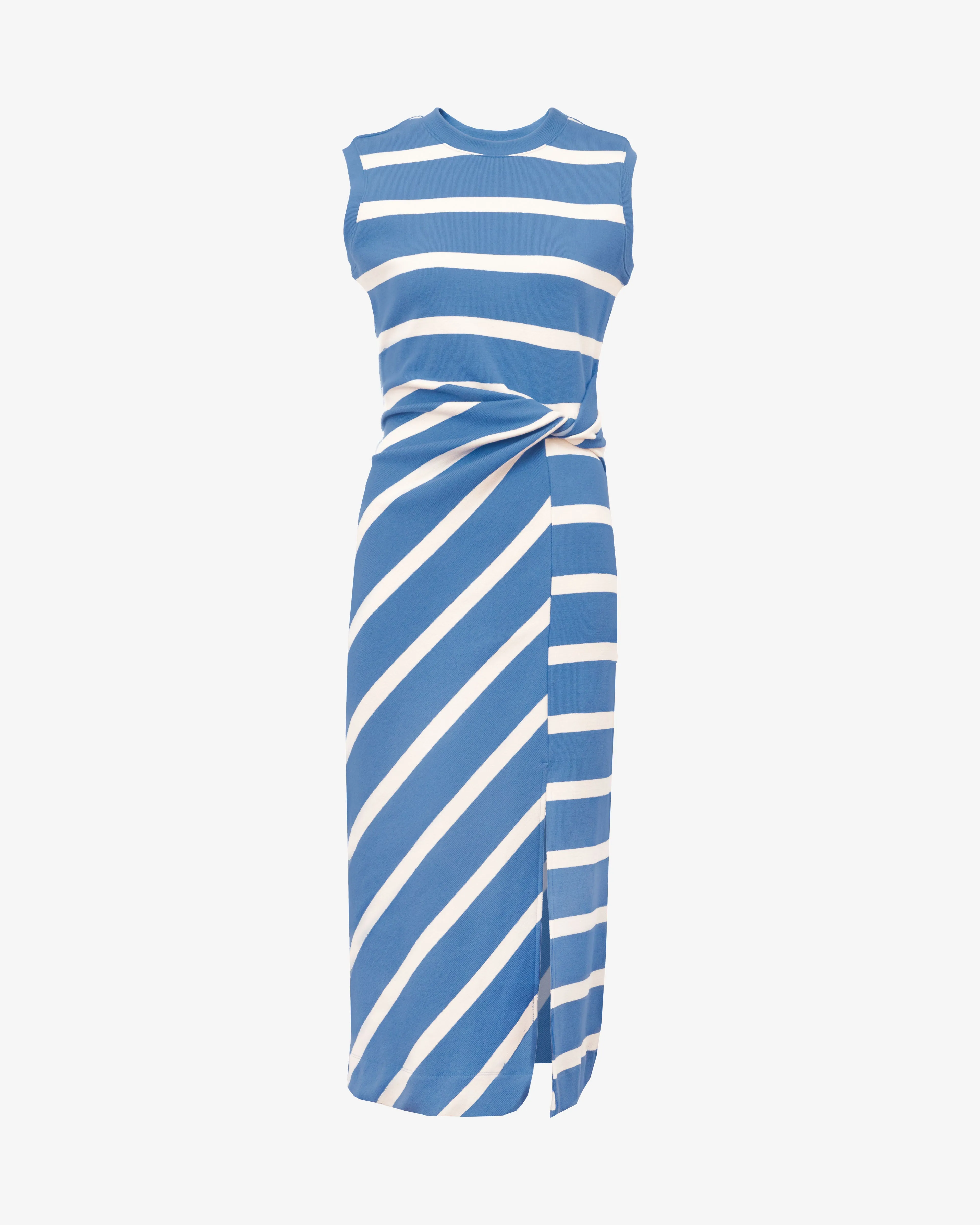 Sleeveless Striped Cody Dress Layered Ventilation Design Mood Wear
