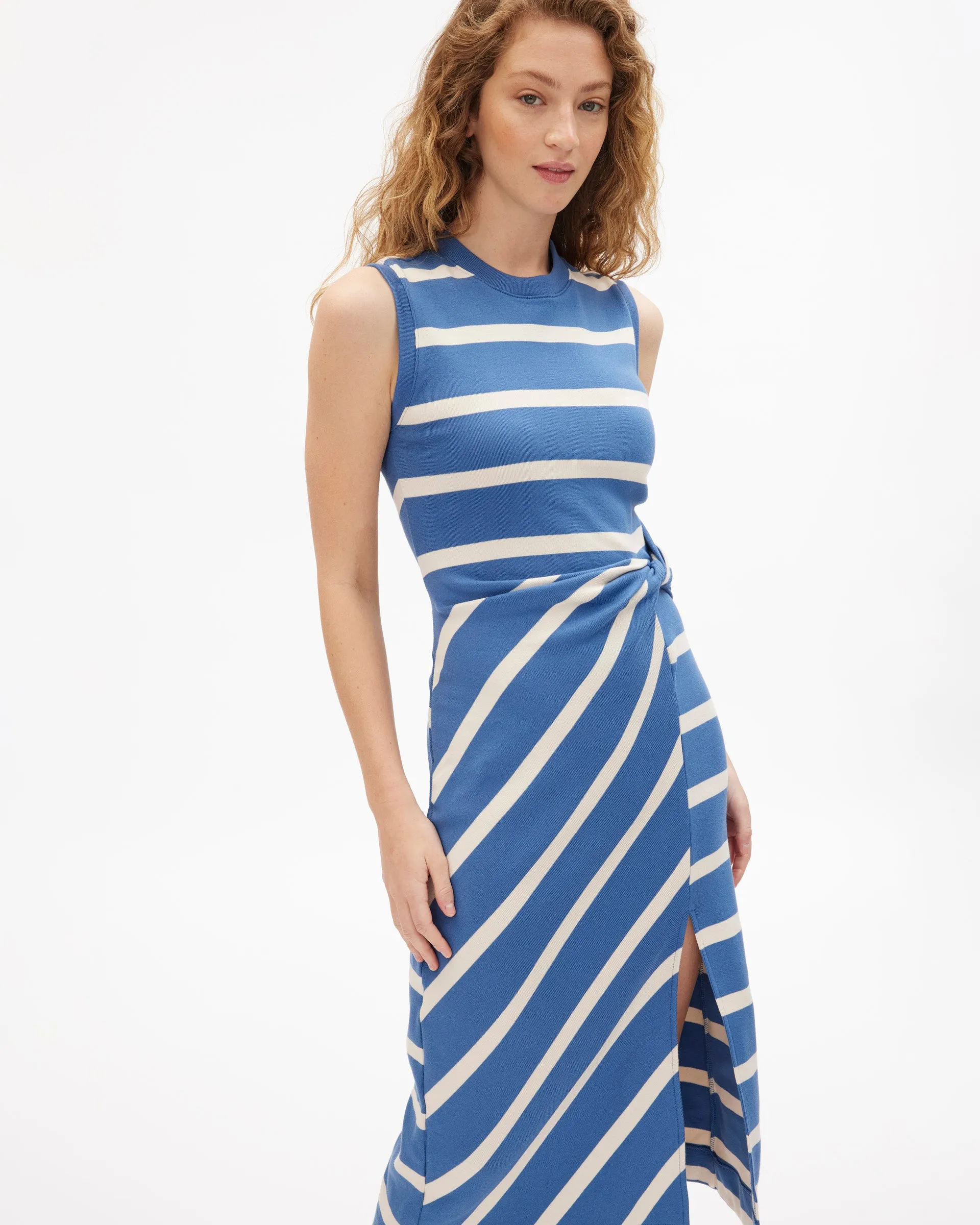 Sleeveless Striped Cody Dress Seamless construction Chilly Days