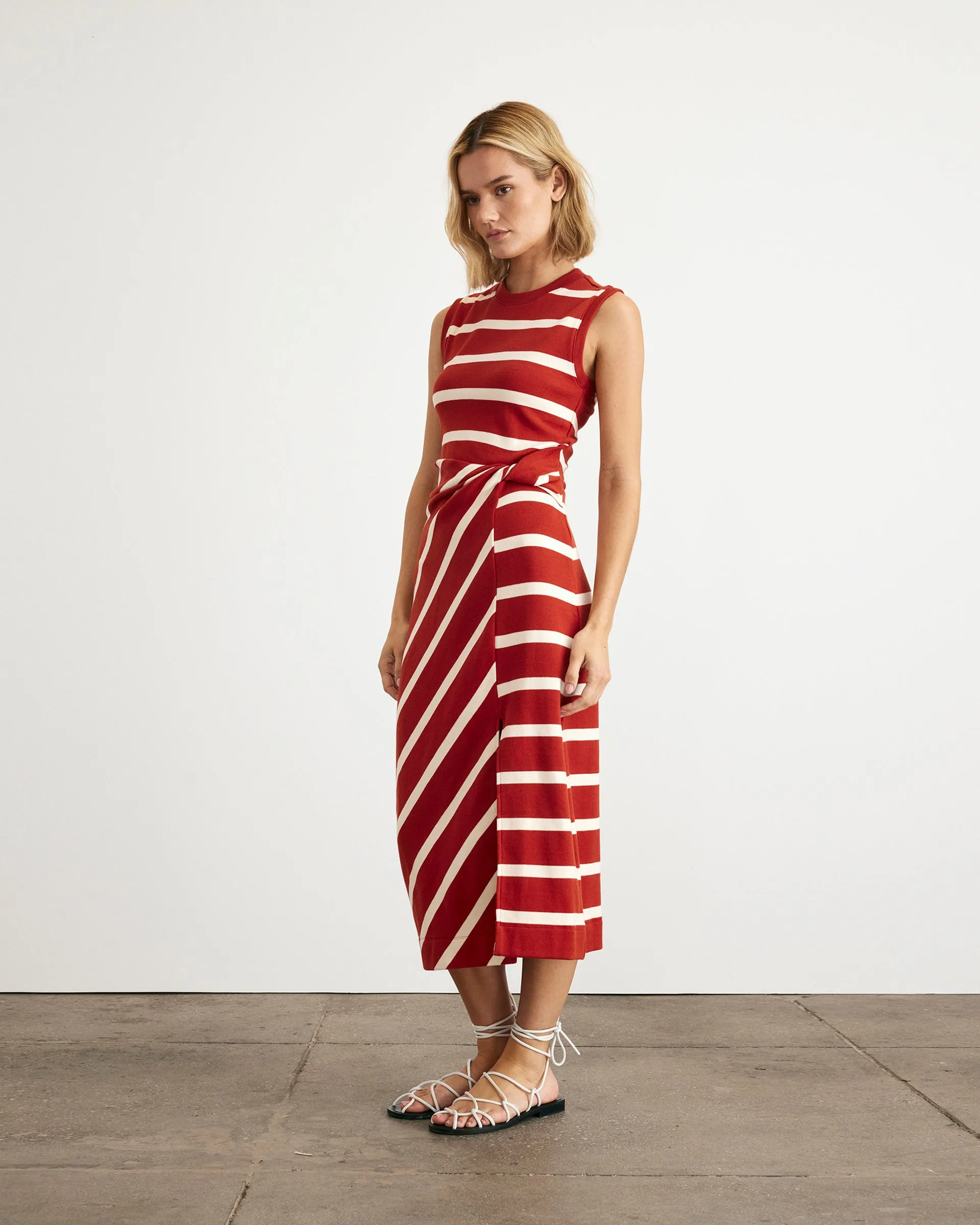 Sleeveless Striped Cody Dress Weight Distribution Tech