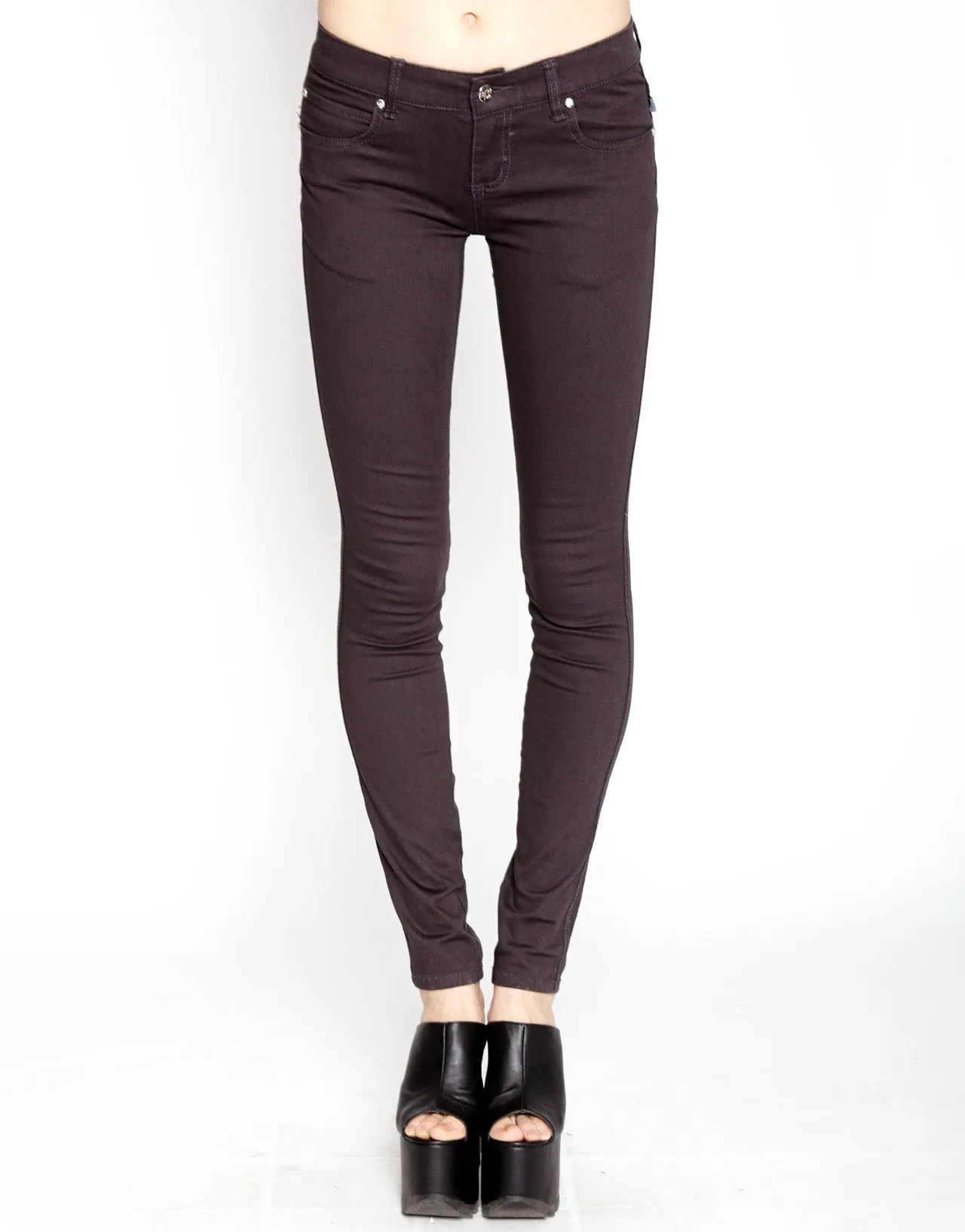 MachineWashableFabric T Back Jeans GREY