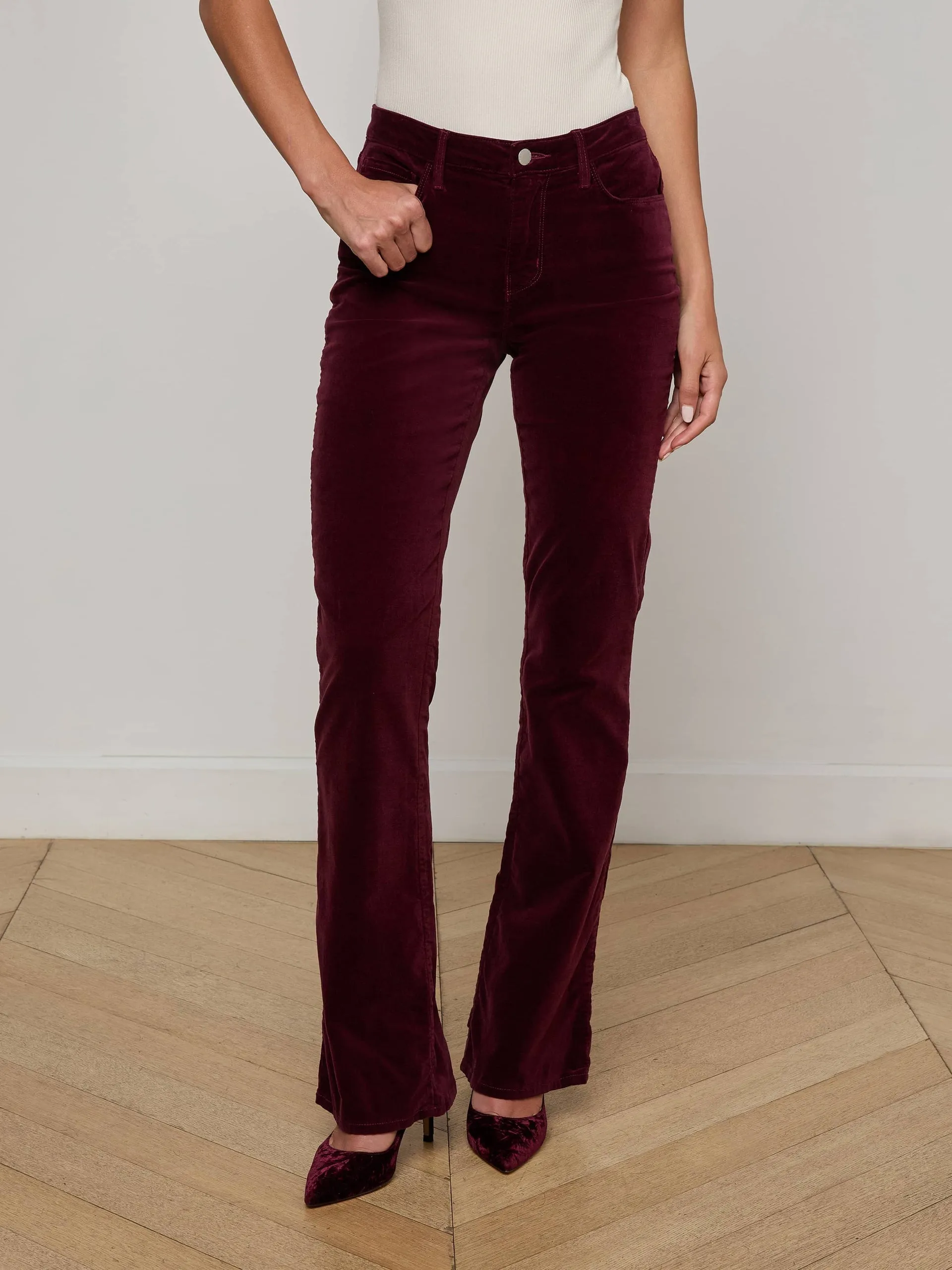Slim Vintage Lover Stevie Velvet Jean Dark Port