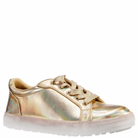 Mesh Upper MANGO-GOLD PRISMATIC NAPPA PU